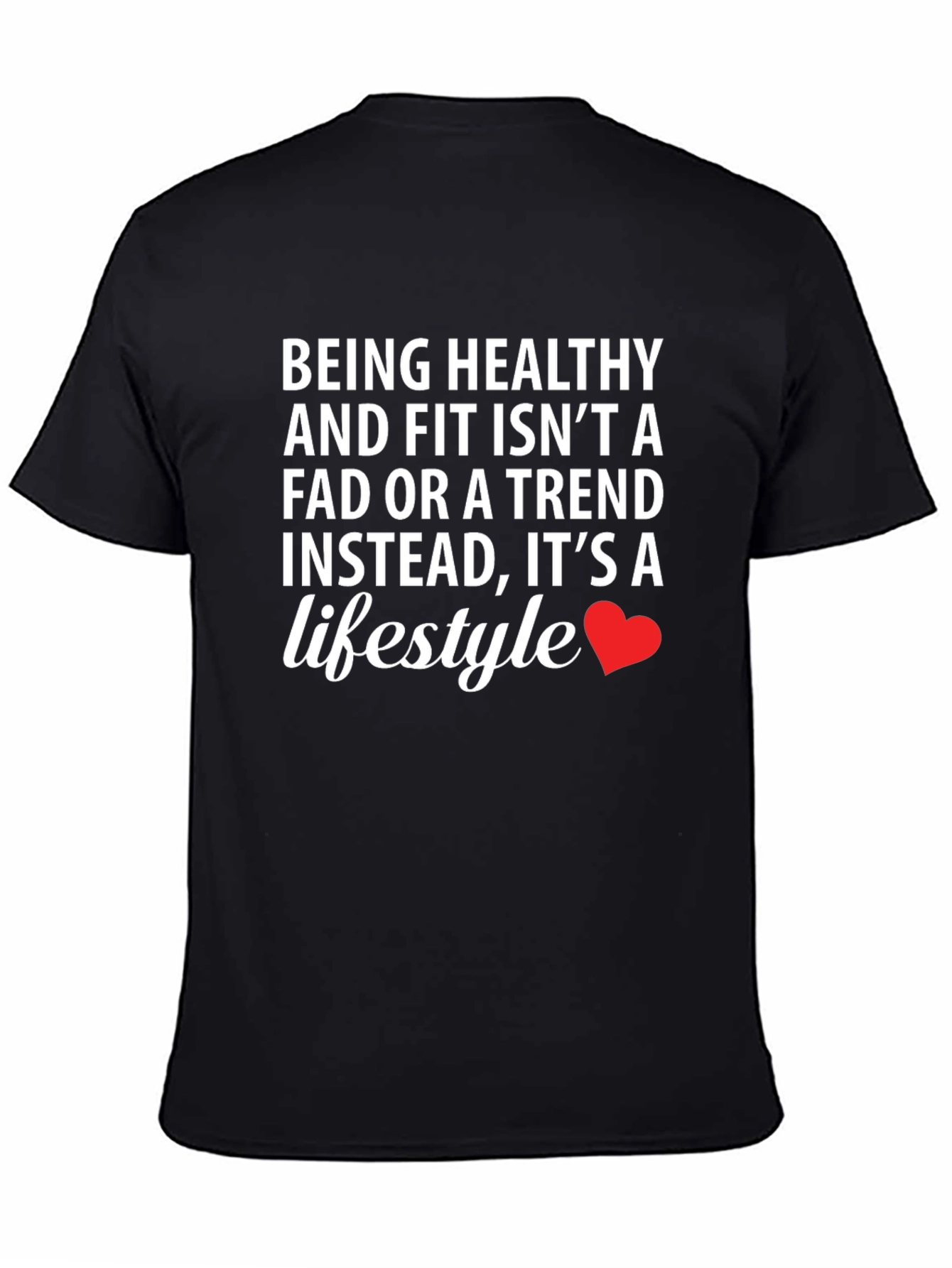 Healthy Lifestyle Graphic Tee - Black