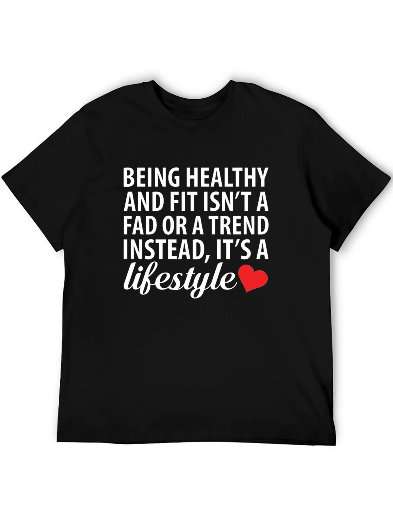Healthy Lifestyle Graphic Tee - Black