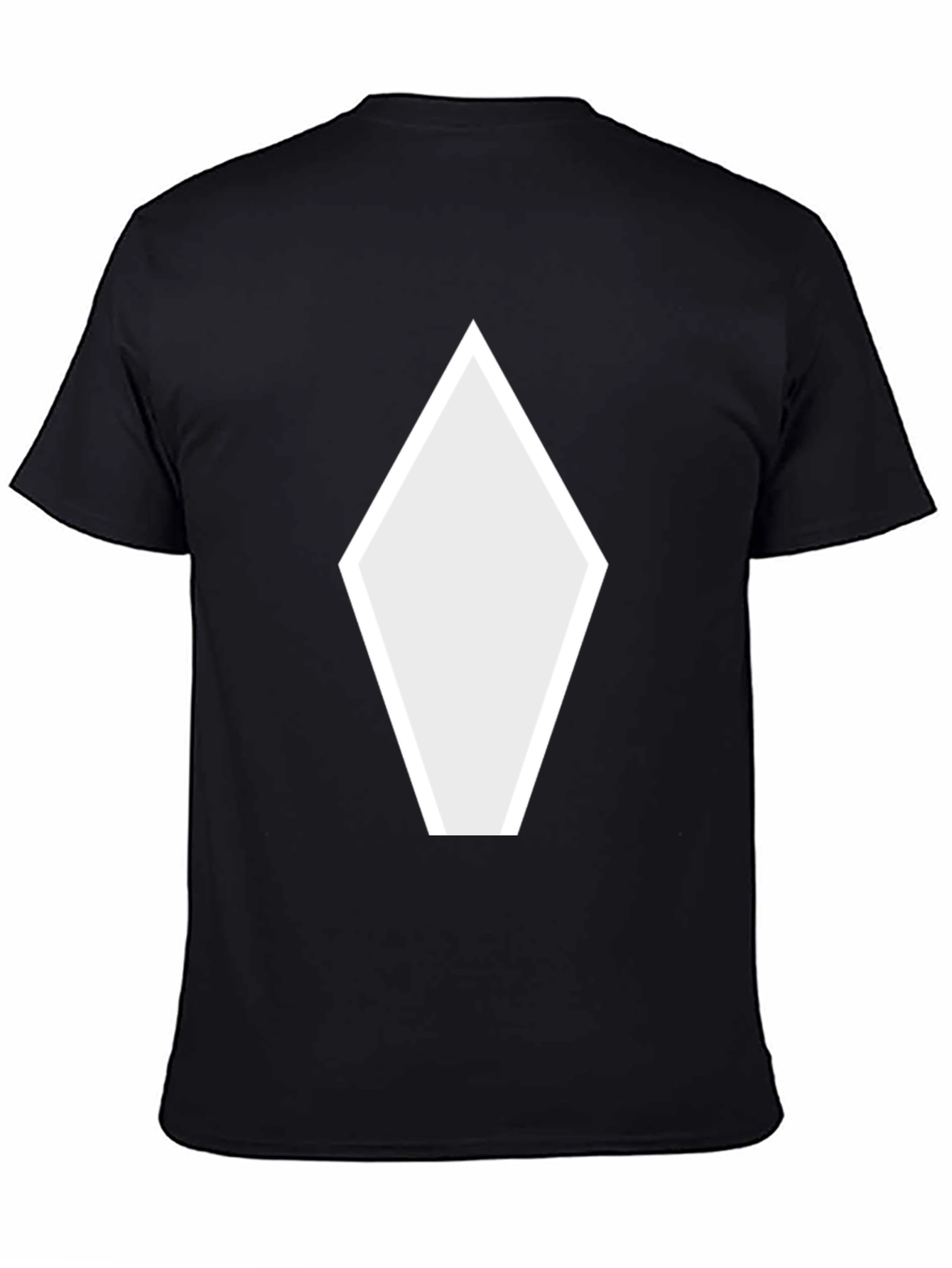 Geometric Diamond Graphic Black T-Shirt