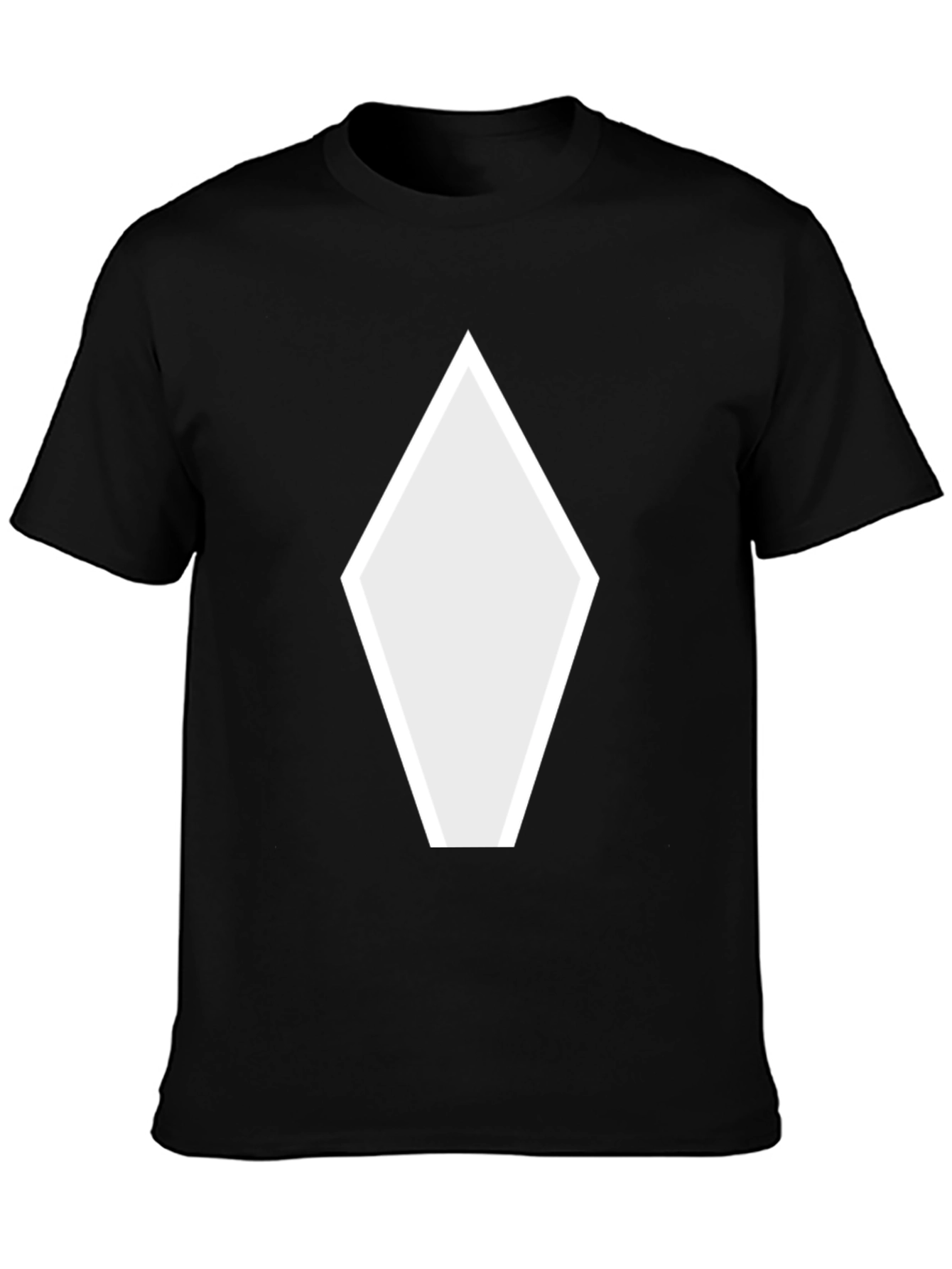 Geometric Diamond Graphic Black T-Shirt