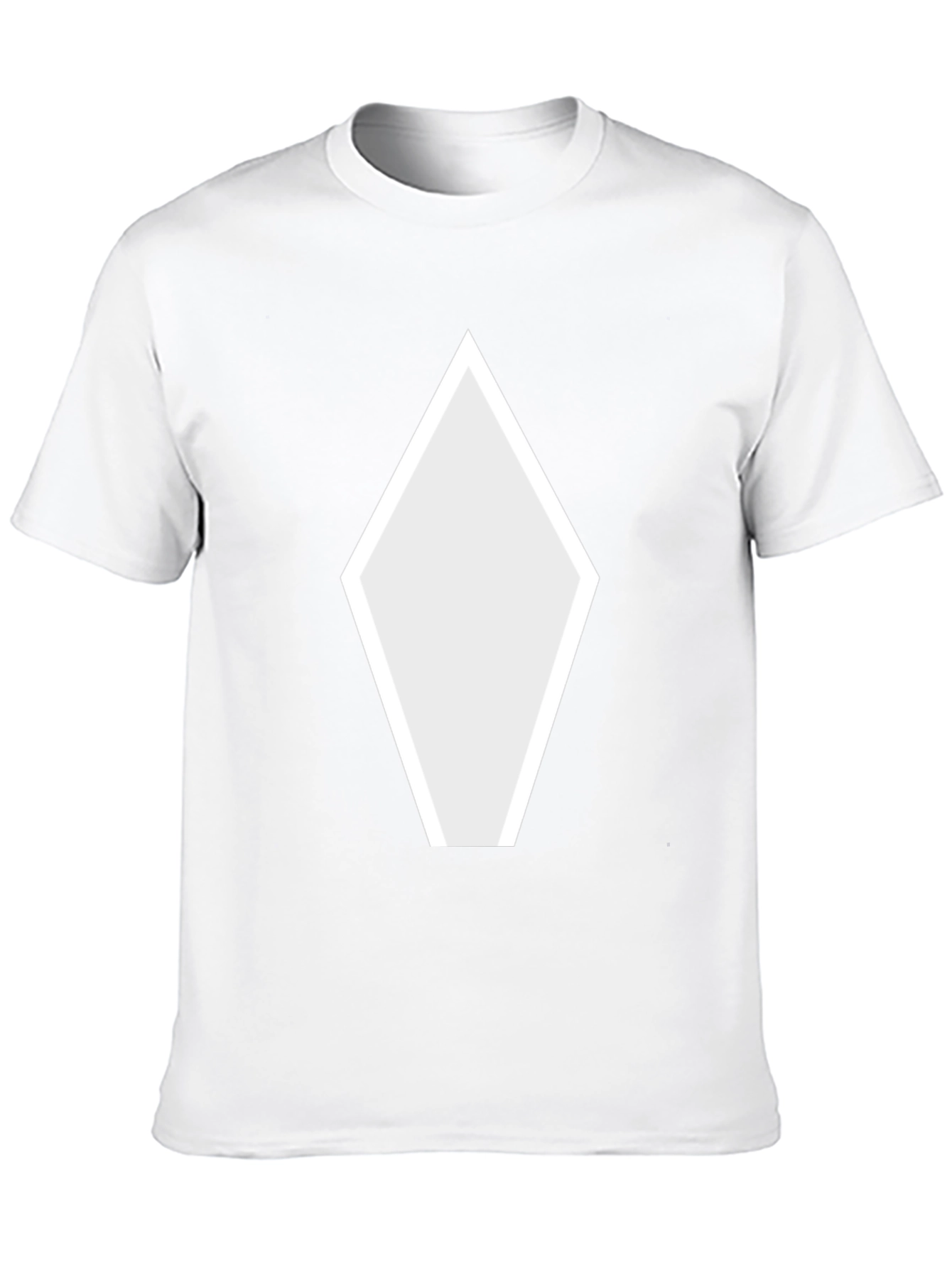 Geometric Diamond Graphic Black T-Shirt
