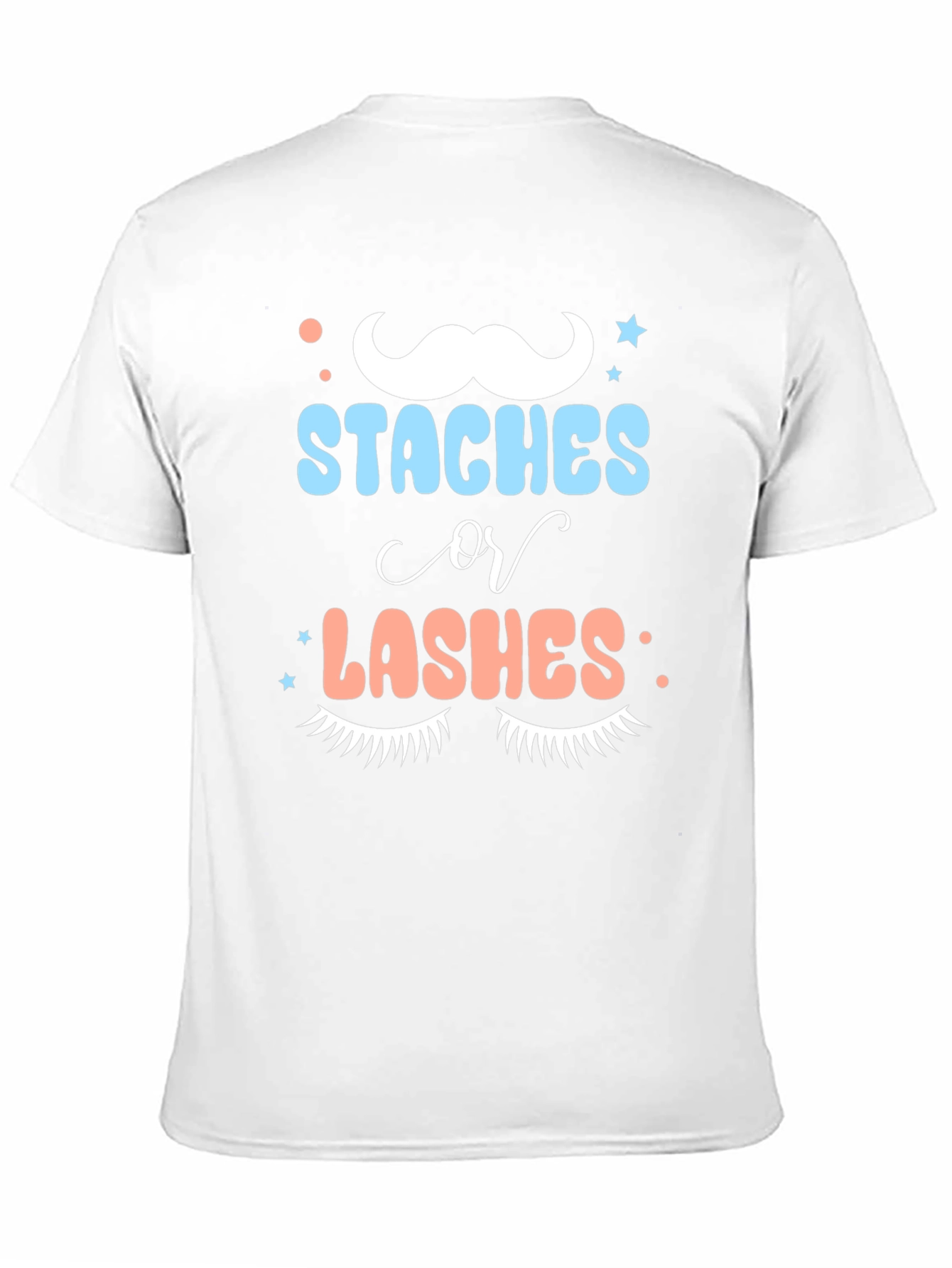 Staches or Lashes Gender Reveal T-Shirt