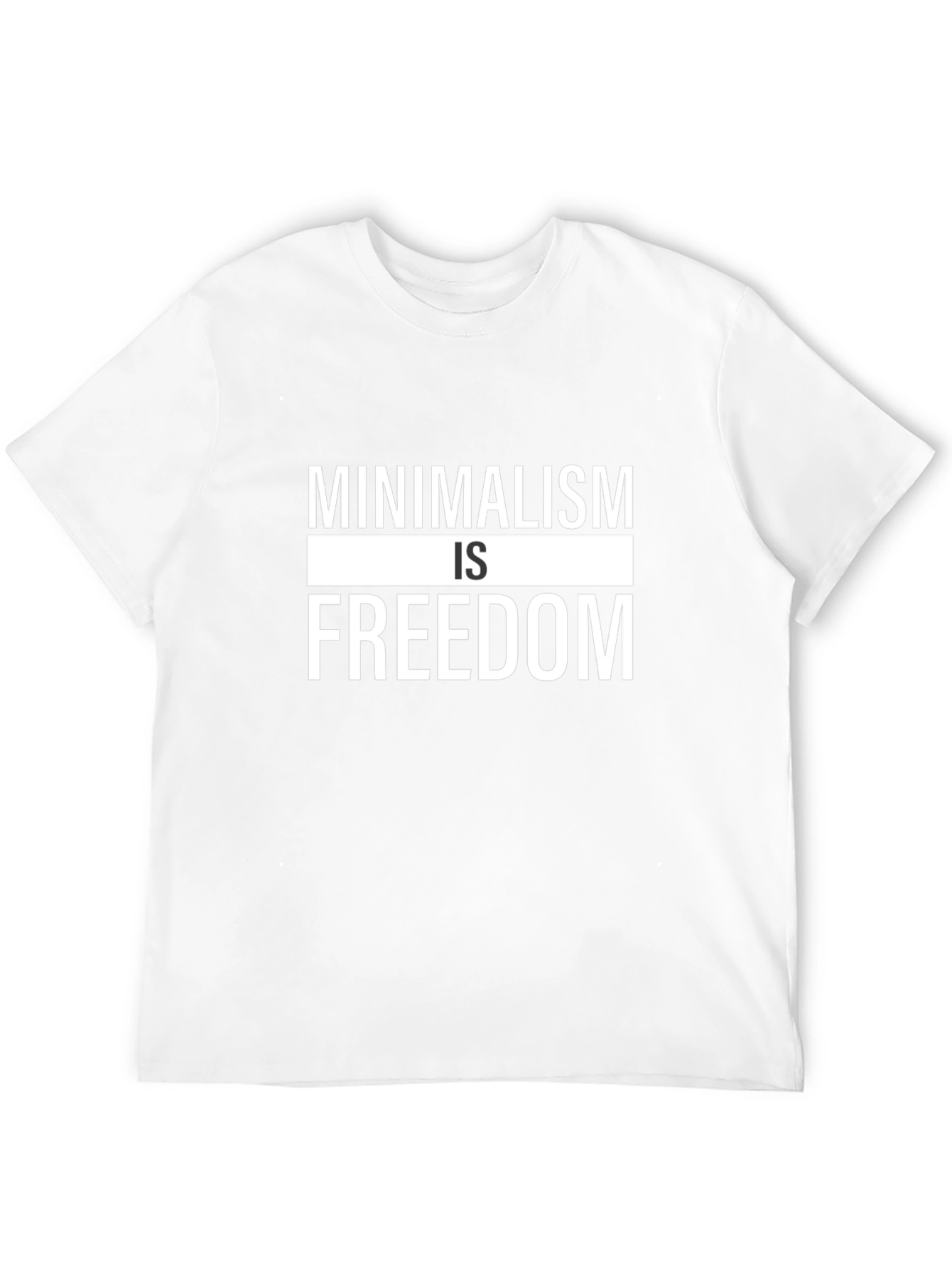Minimalism is Freedom Graphic Tee - Stylish Black T-Shirt