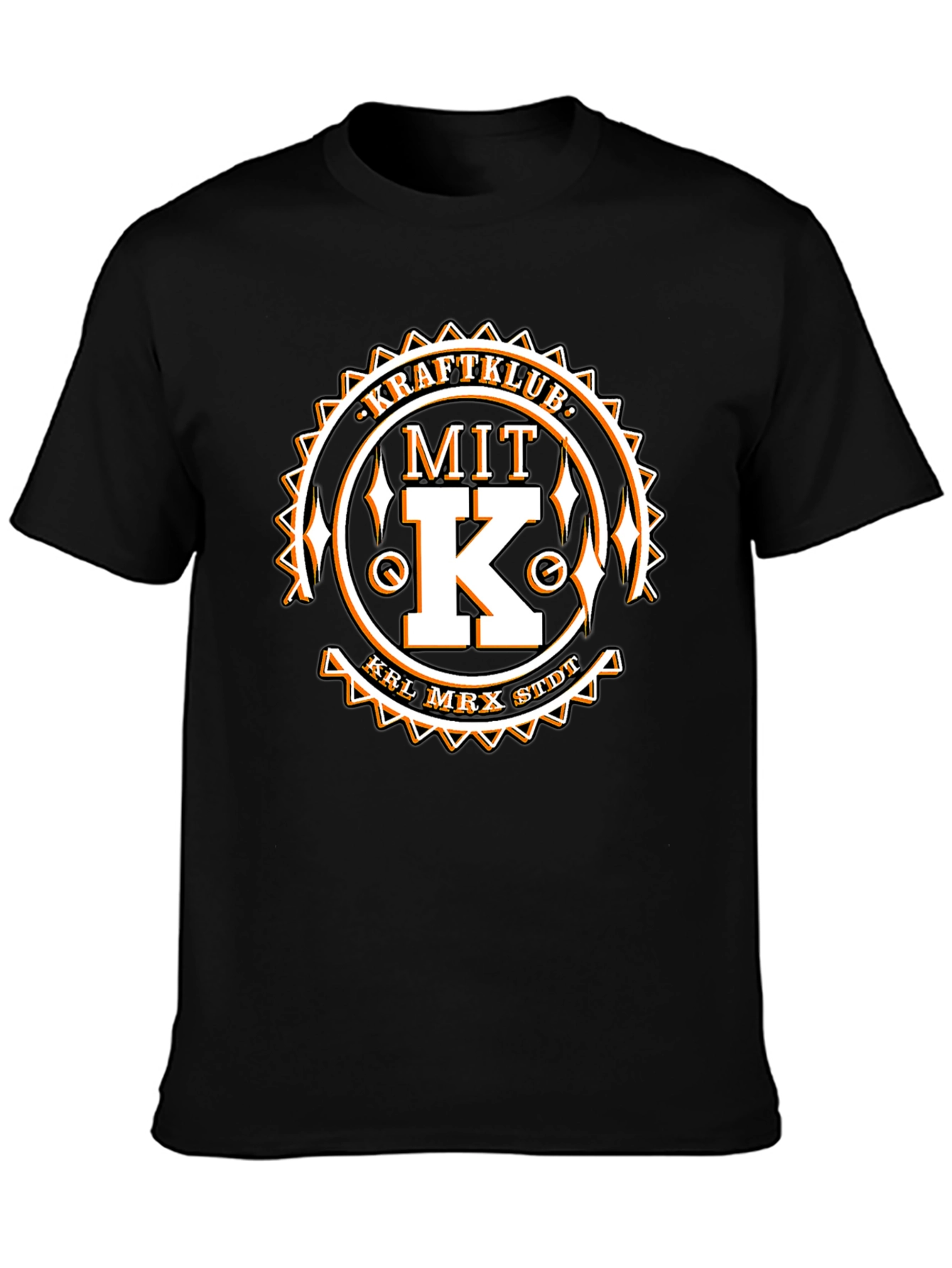 Kraftklub Mit K Graphic Tee - Black Cotton T-Shirt