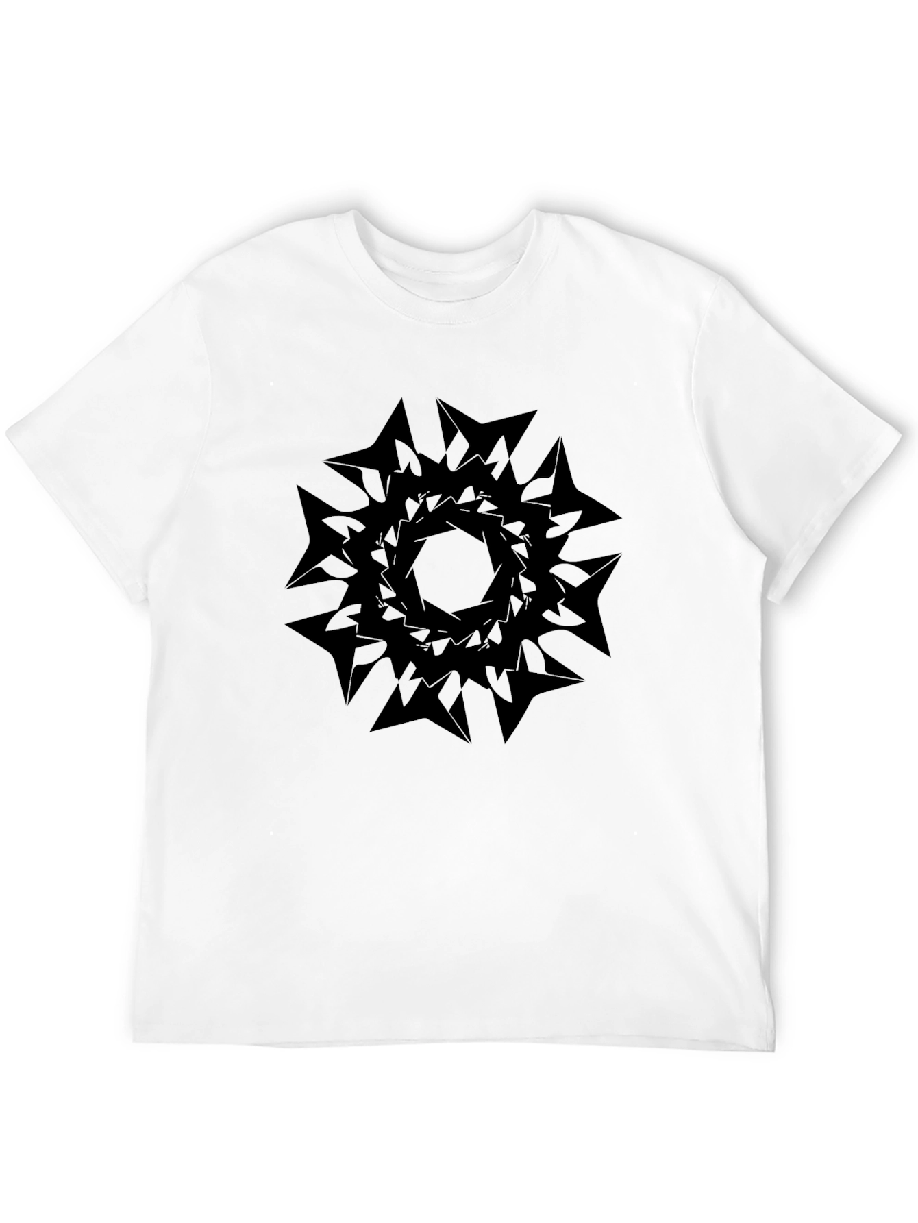 Geometric Mandala Black T-Shirt