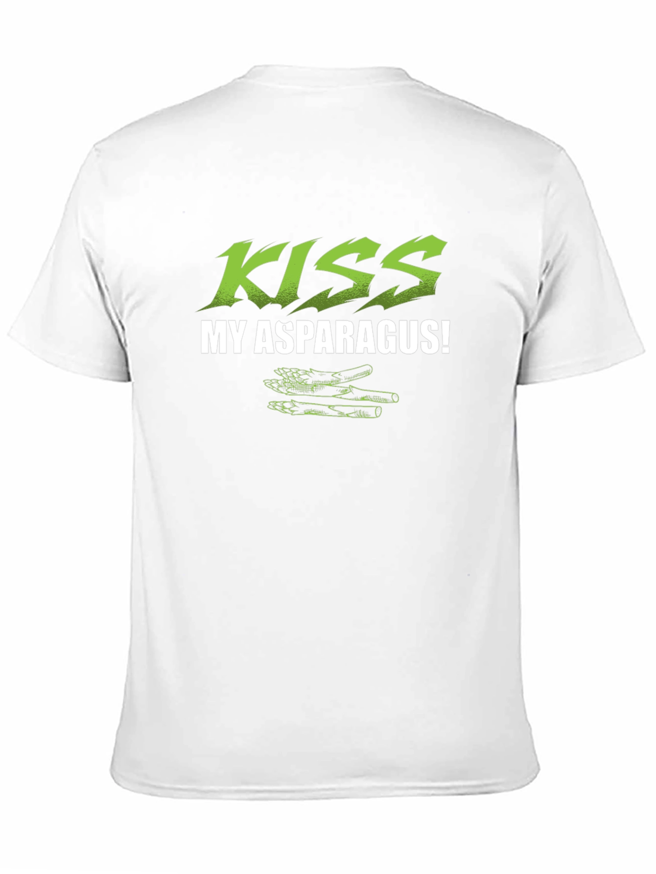 Kiss My Asparagus! Novelty Black T-Shirt