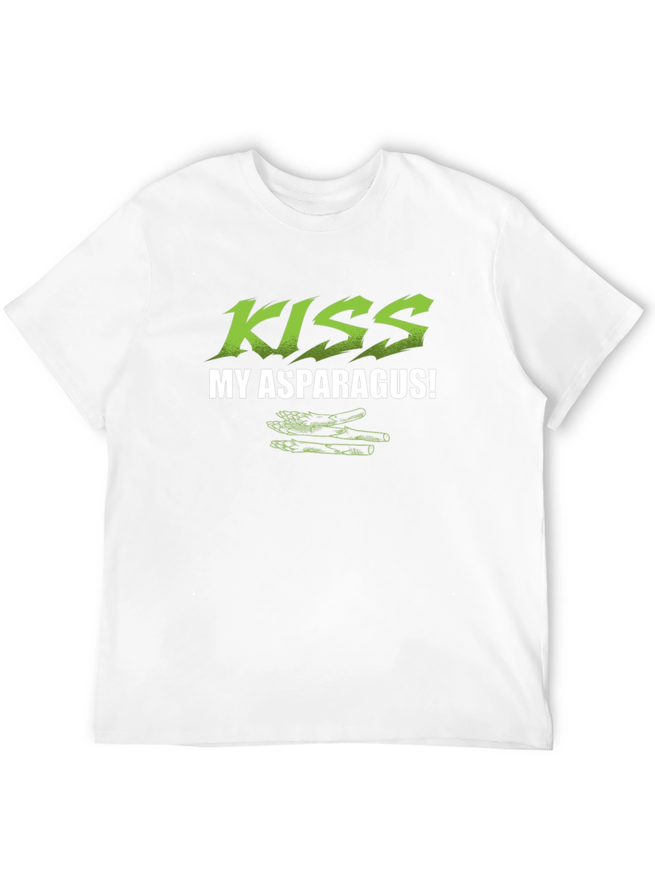 Kiss My Asparagus! Novelty Black T-Shirt