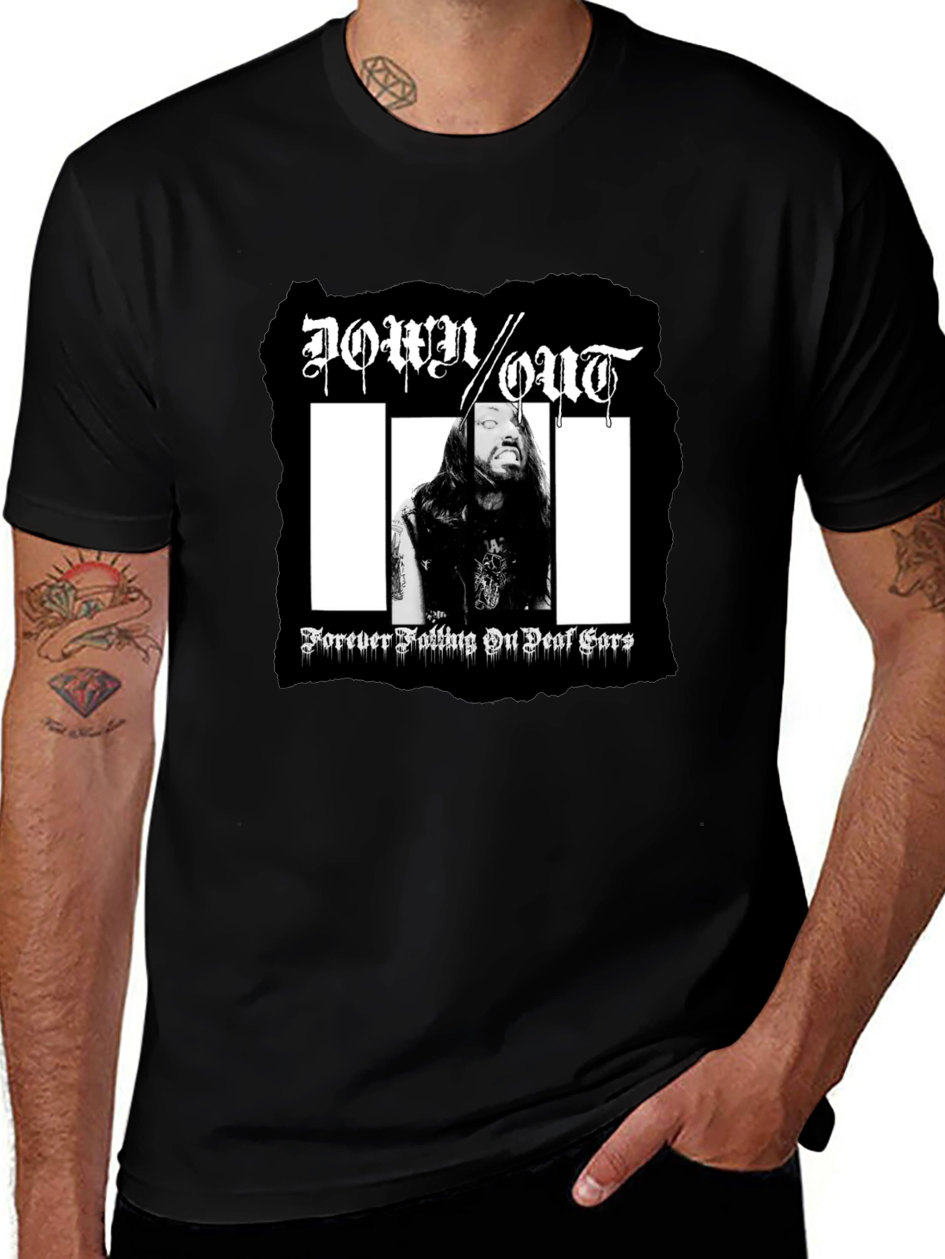Down Out T-Shirt: Forever Falling On Deaf Ears