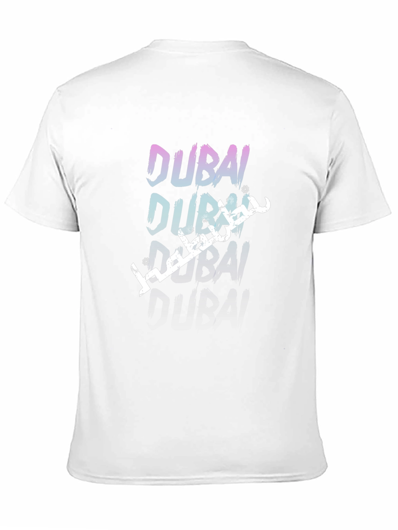 Dubai Text Graphic Black T-Shirt