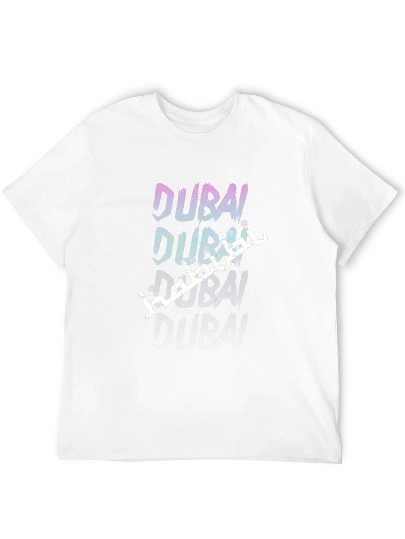 Dubai Text Graphic Black T-Shirt
