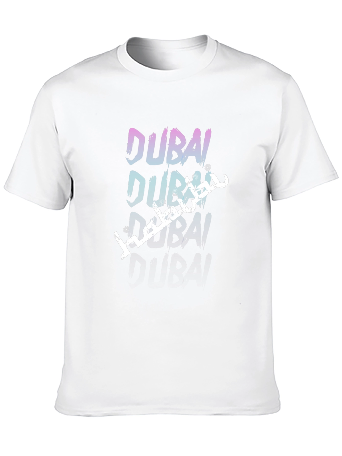 Dubai Text Graphic Black T-Shirt