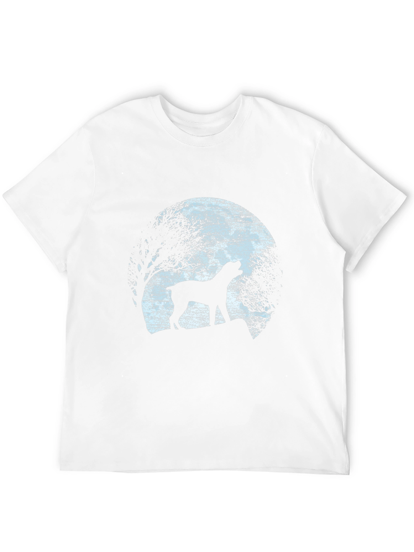 Mens Black Dog Silhouette Graphic T-Shirt