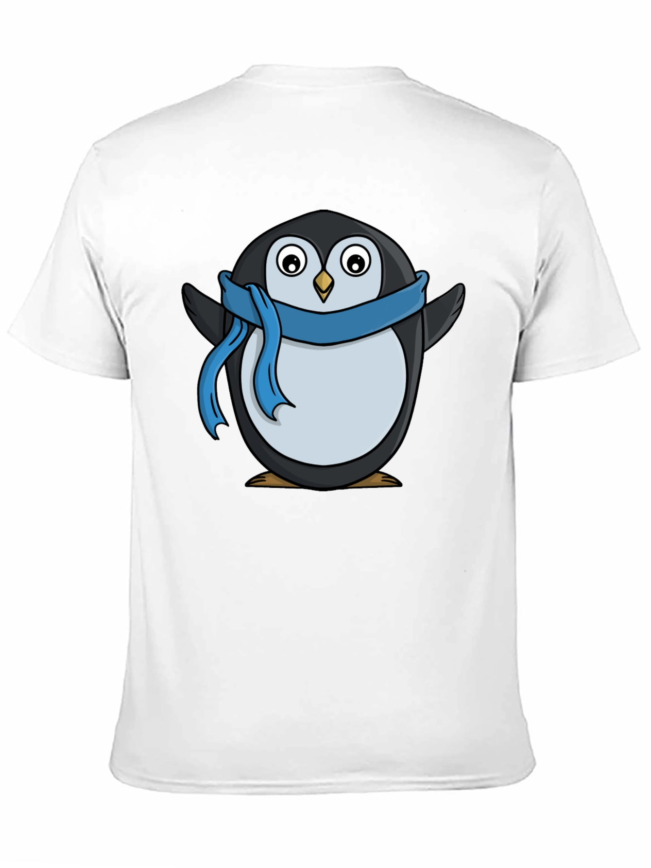 Penguin Scarf T-Shirt - Black