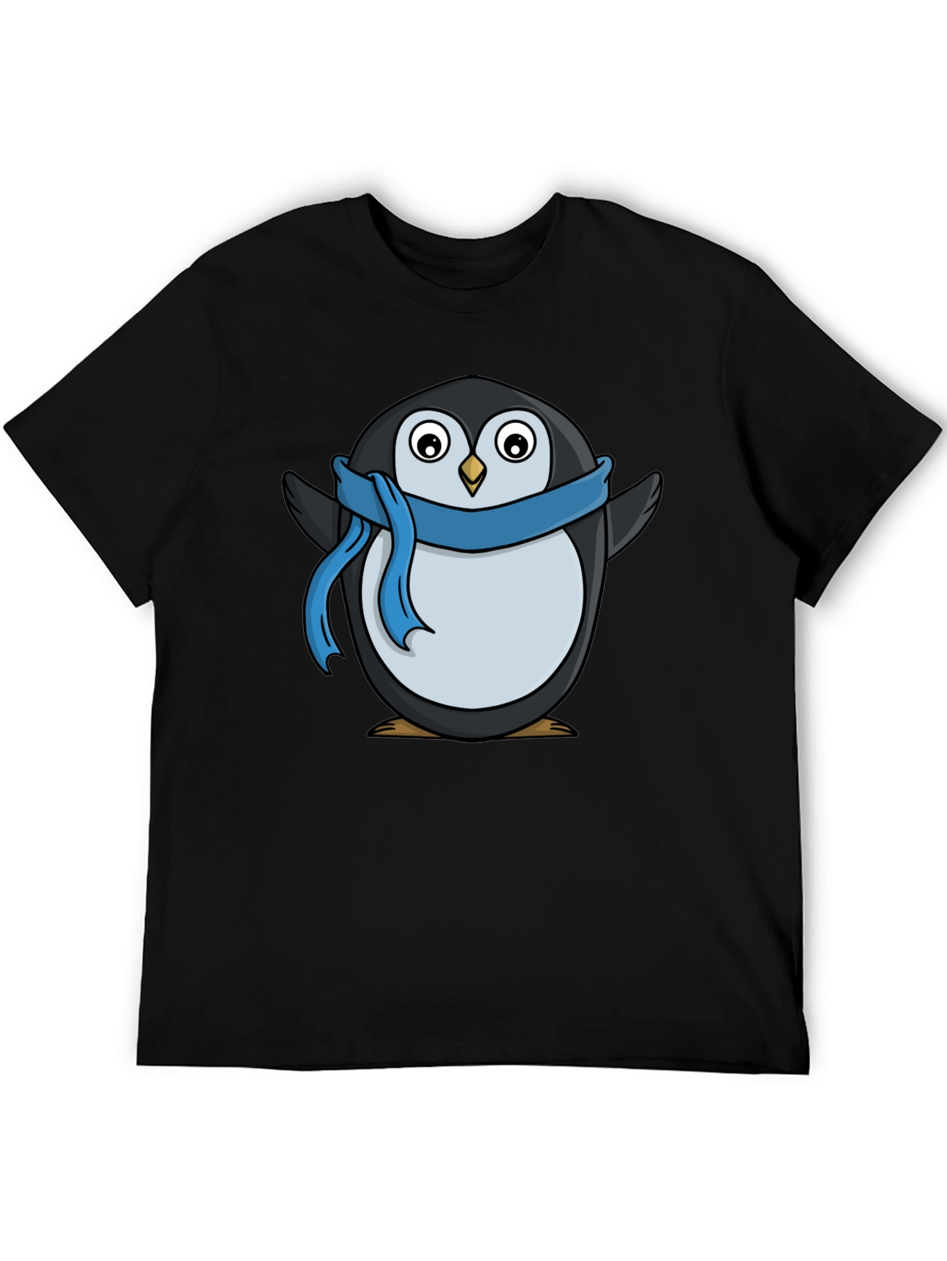 Penguin Scarf T-Shirt - Black