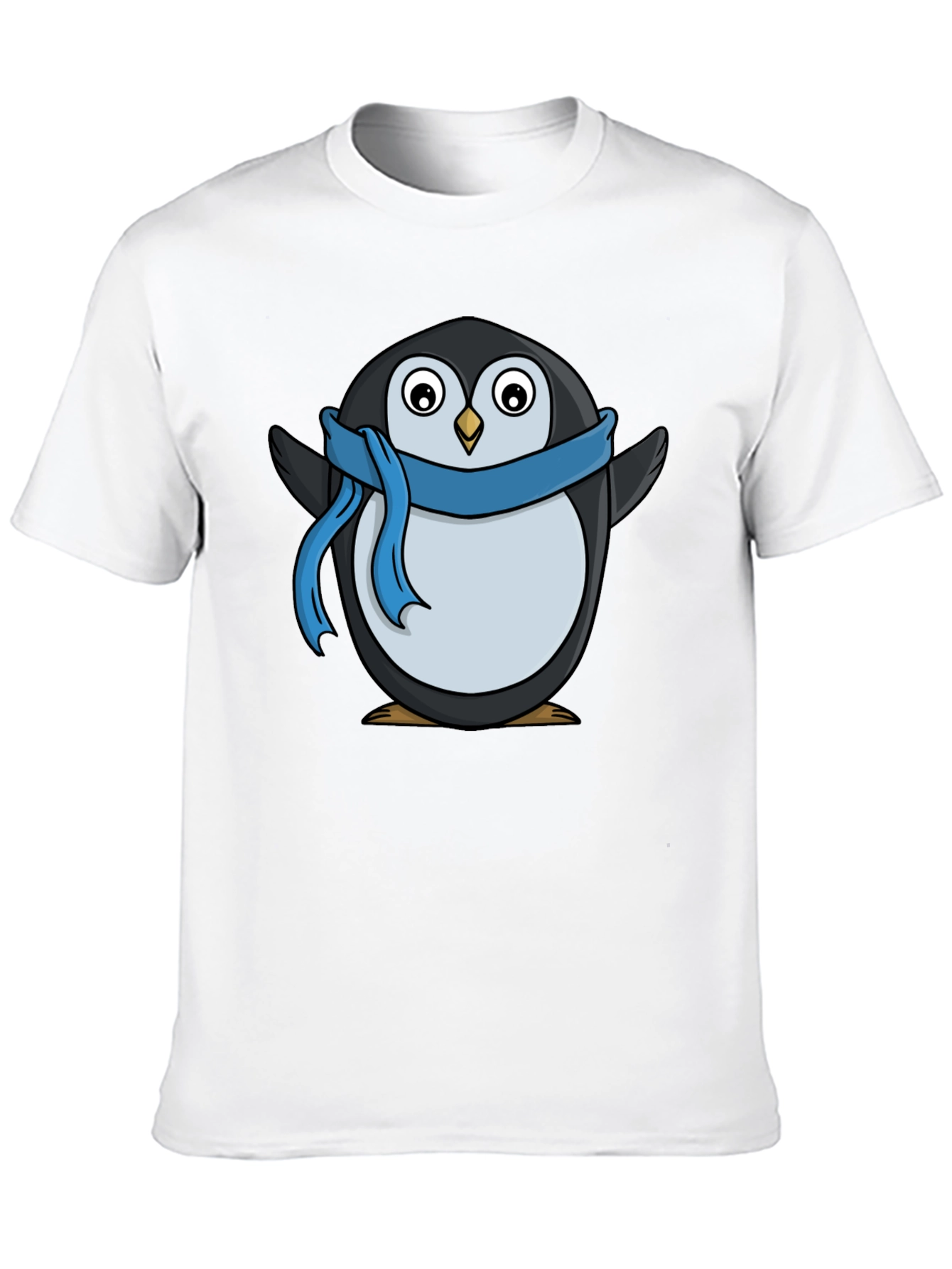 Penguin Scarf T-Shirt - Black