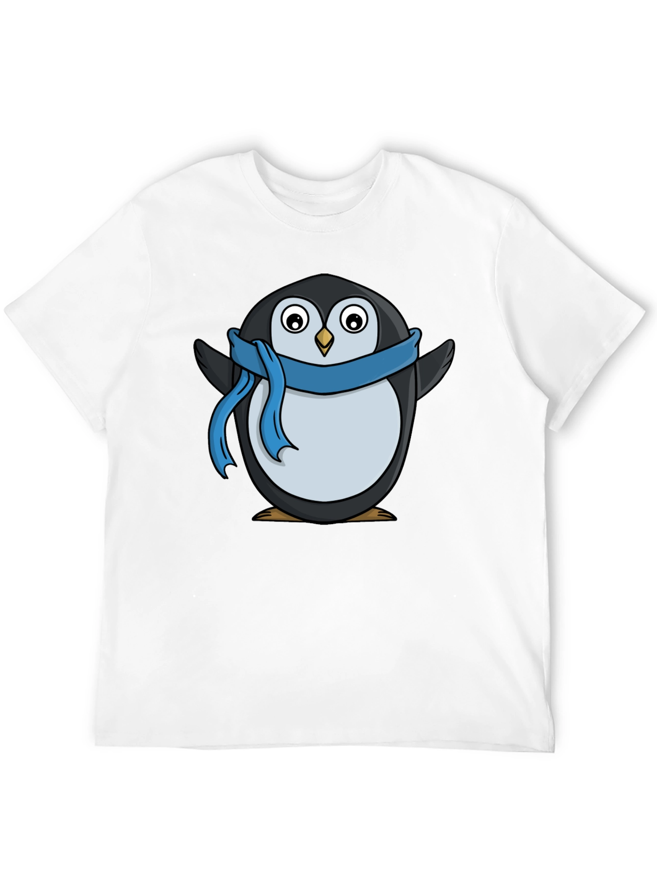 Penguin Scarf T-Shirt - Black