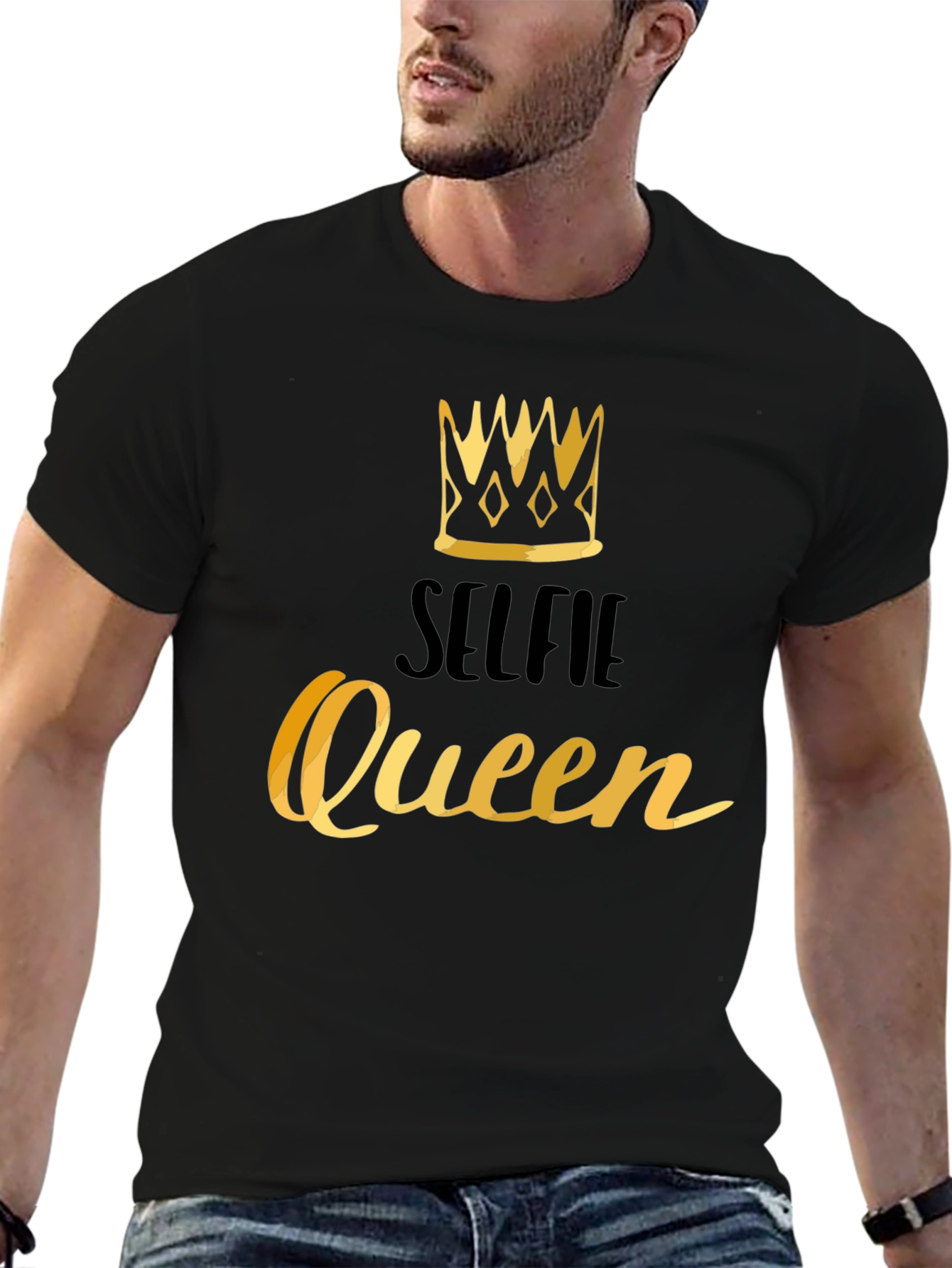 Selfie Queen Black Graphic Tee