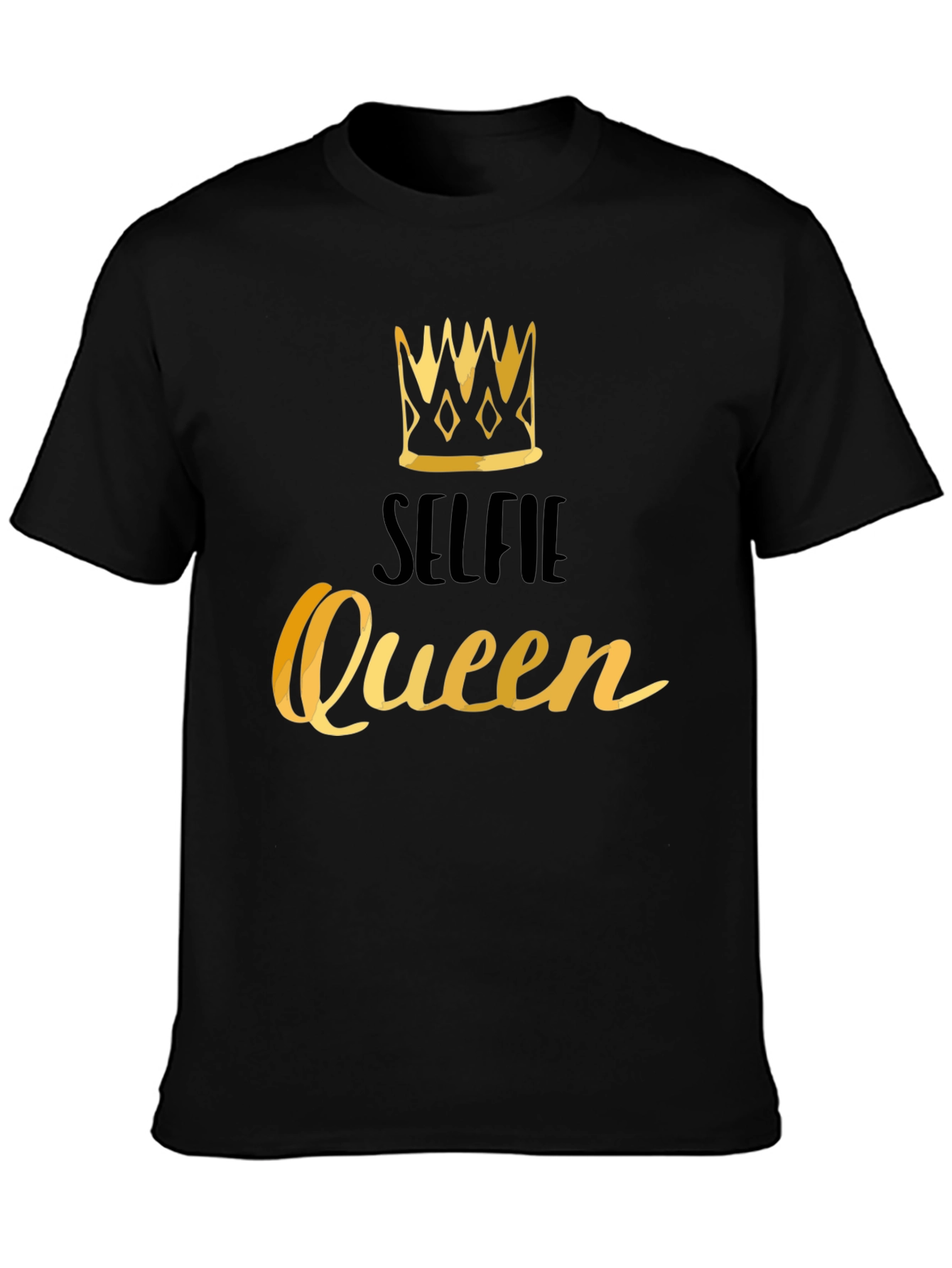 Selfie Queen Black Graphic Tee