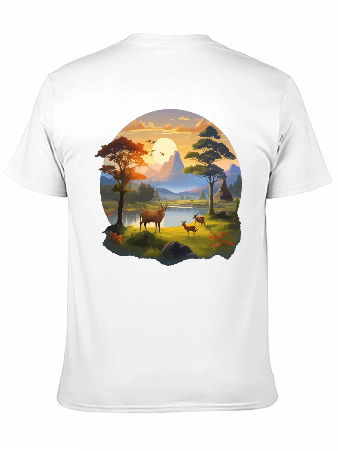 Wildlife Landscape Graphic T-Shirt