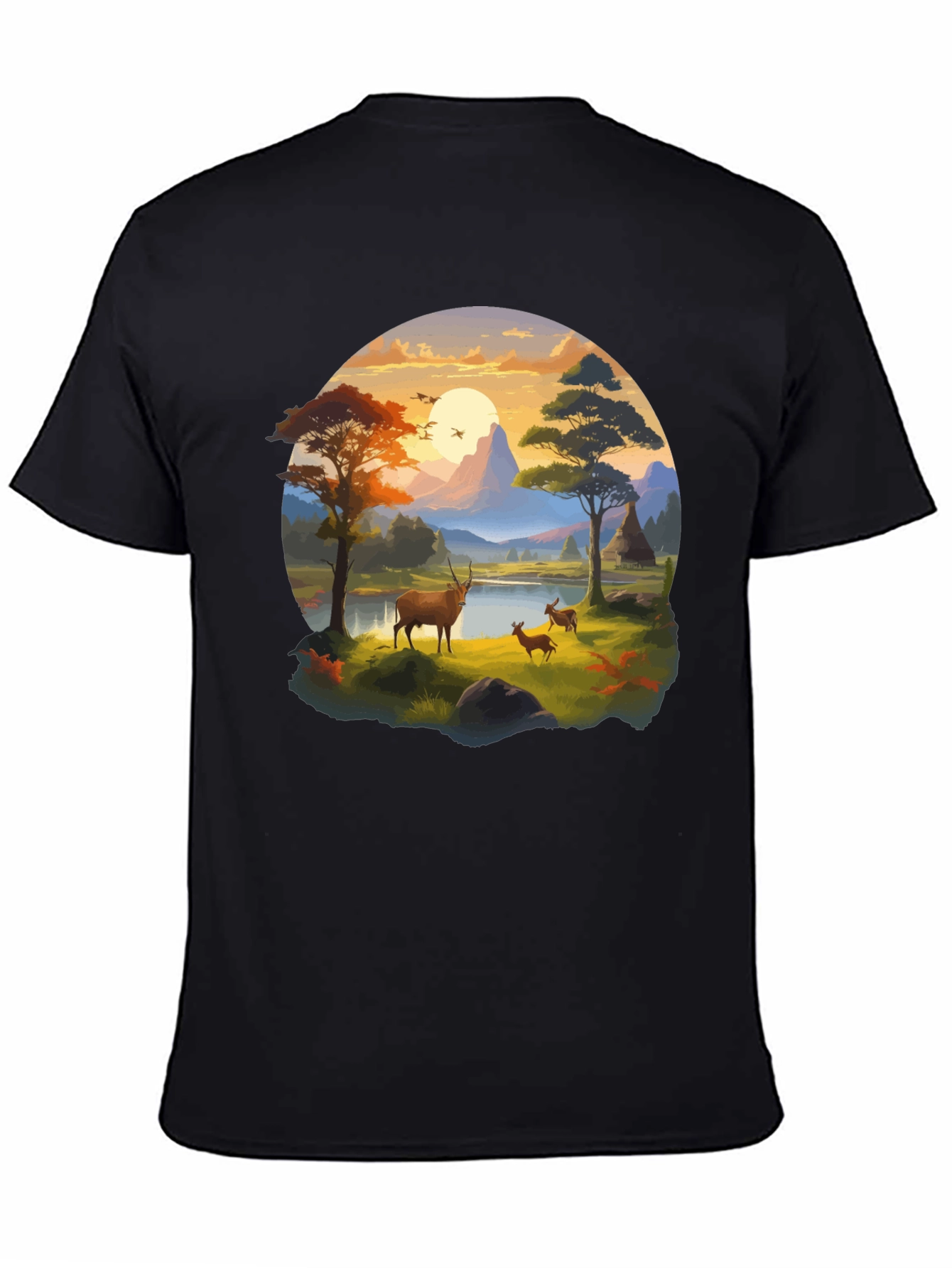 Wildlife Landscape Graphic T-Shirt