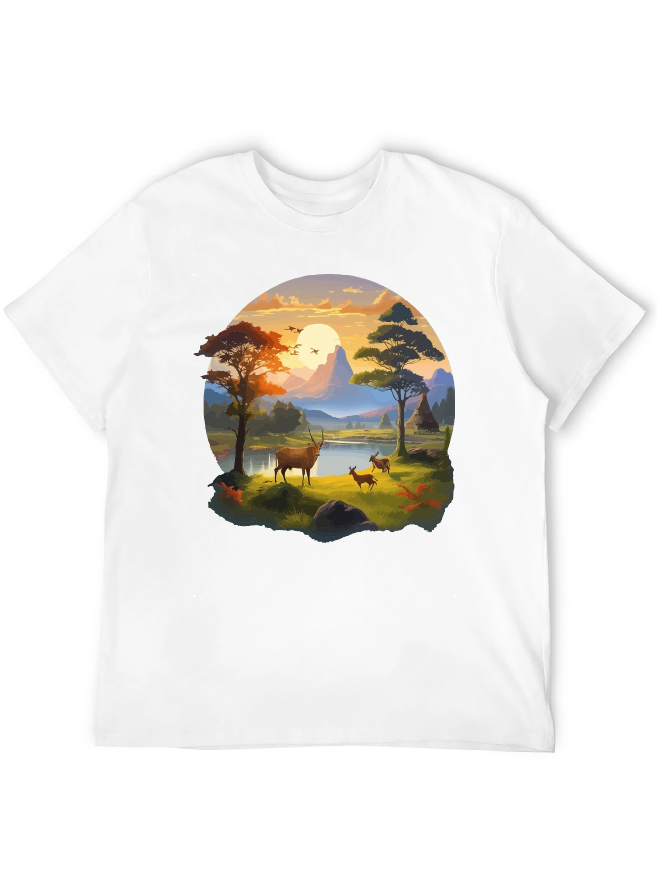 Wildlife Landscape Graphic T-Shirt