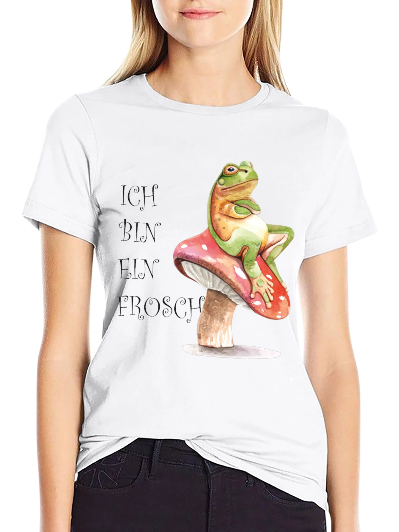 Frog on Mushroom Graphic Tee