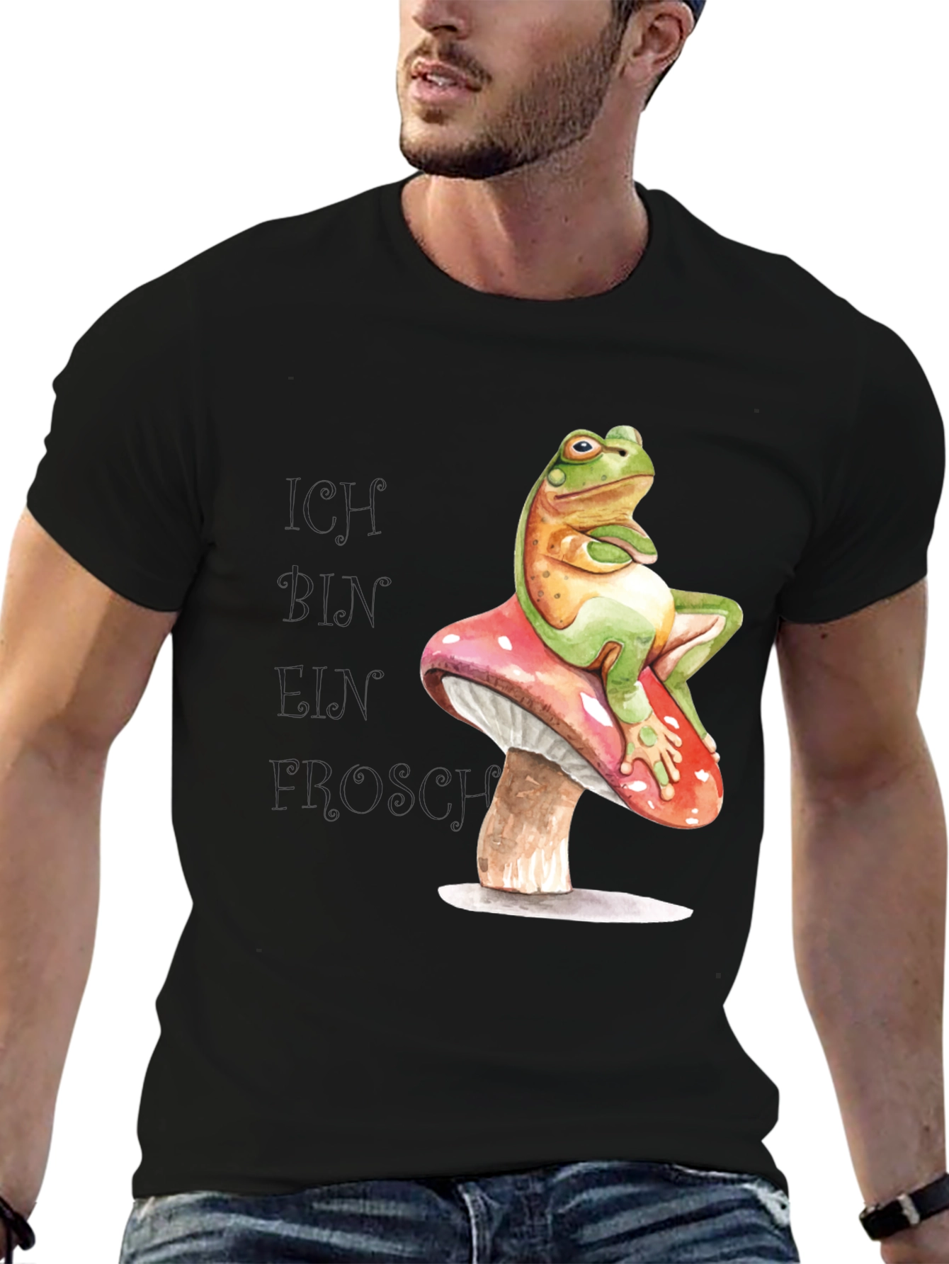 Frog on Mushroom Graphic Tee
