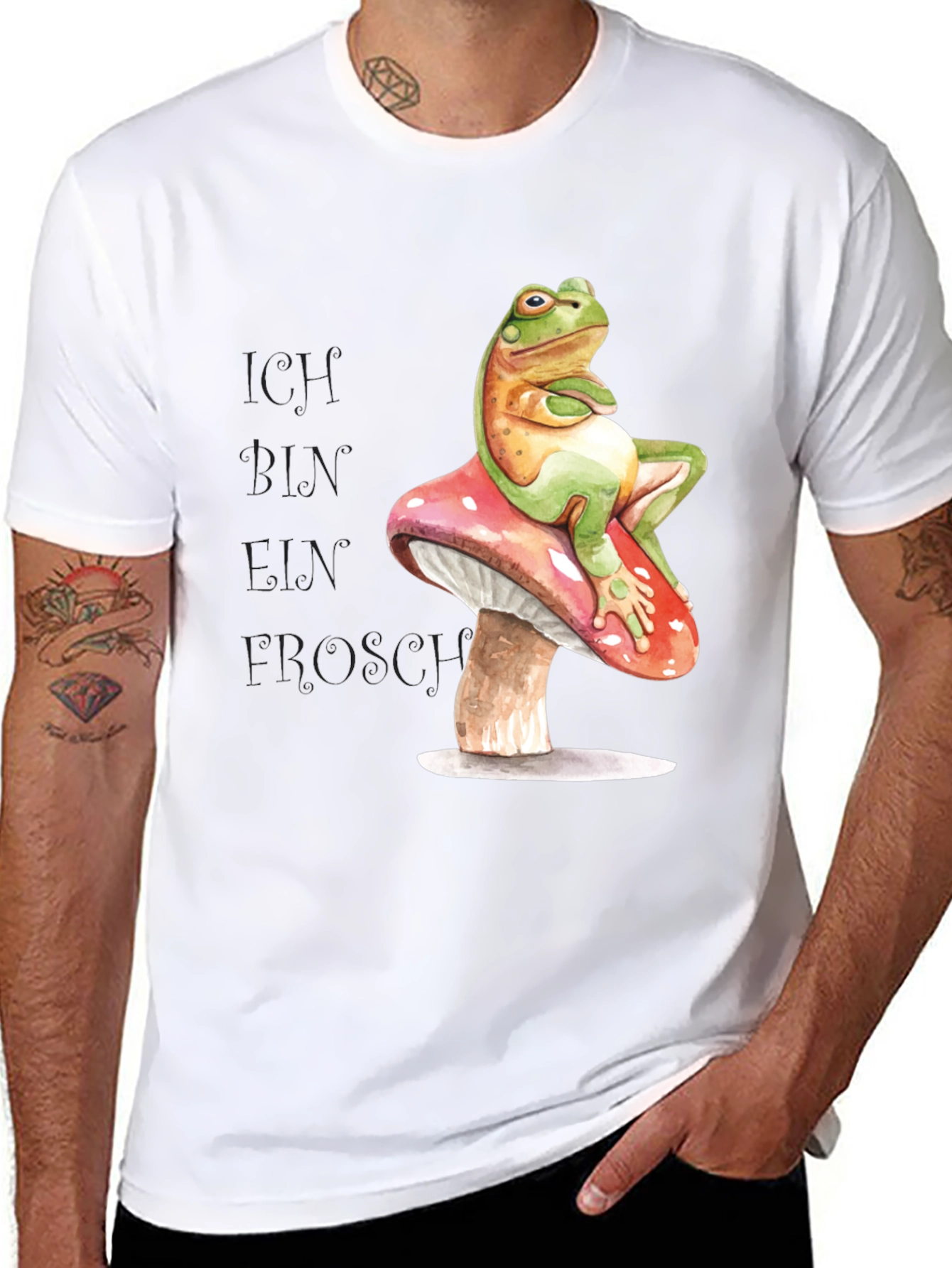 Frog on Mushroom Graphic Tee