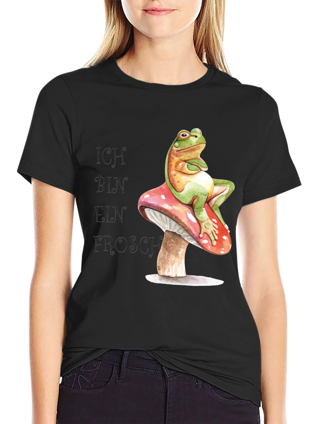 Frog on Mushroom Graphic Tee