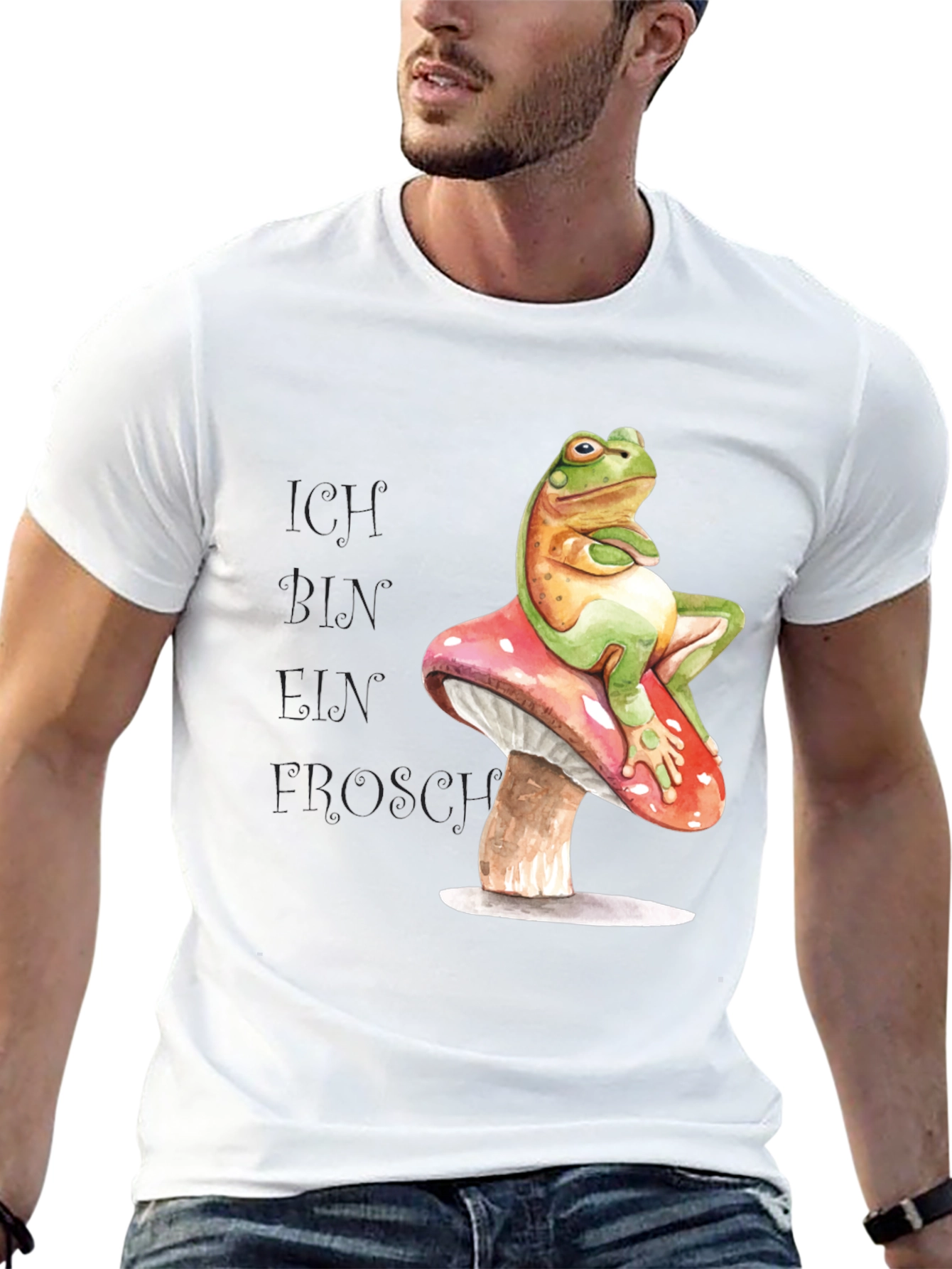 Frog on Mushroom Graphic Tee