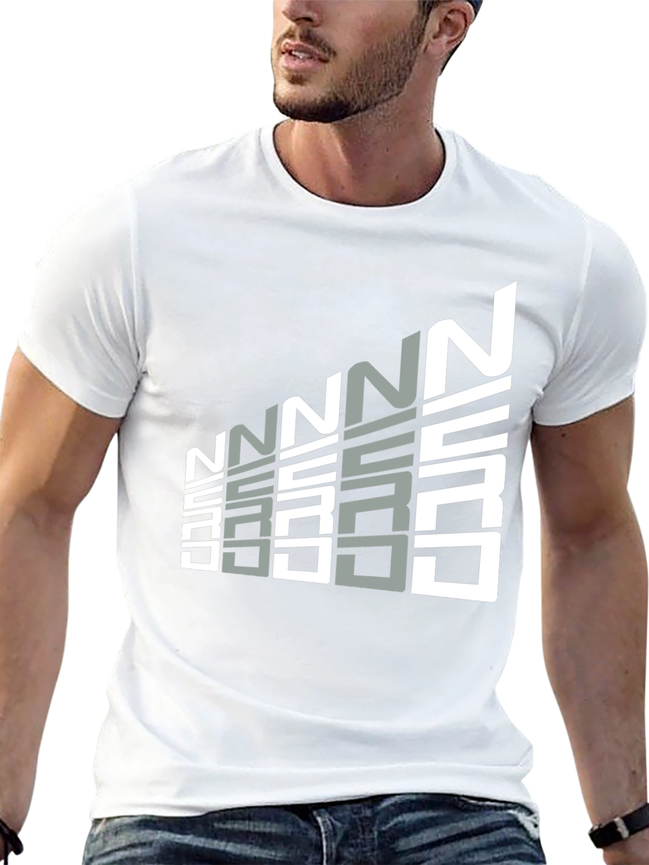 Geometric Graphic Tee - Modern Minimalist Design