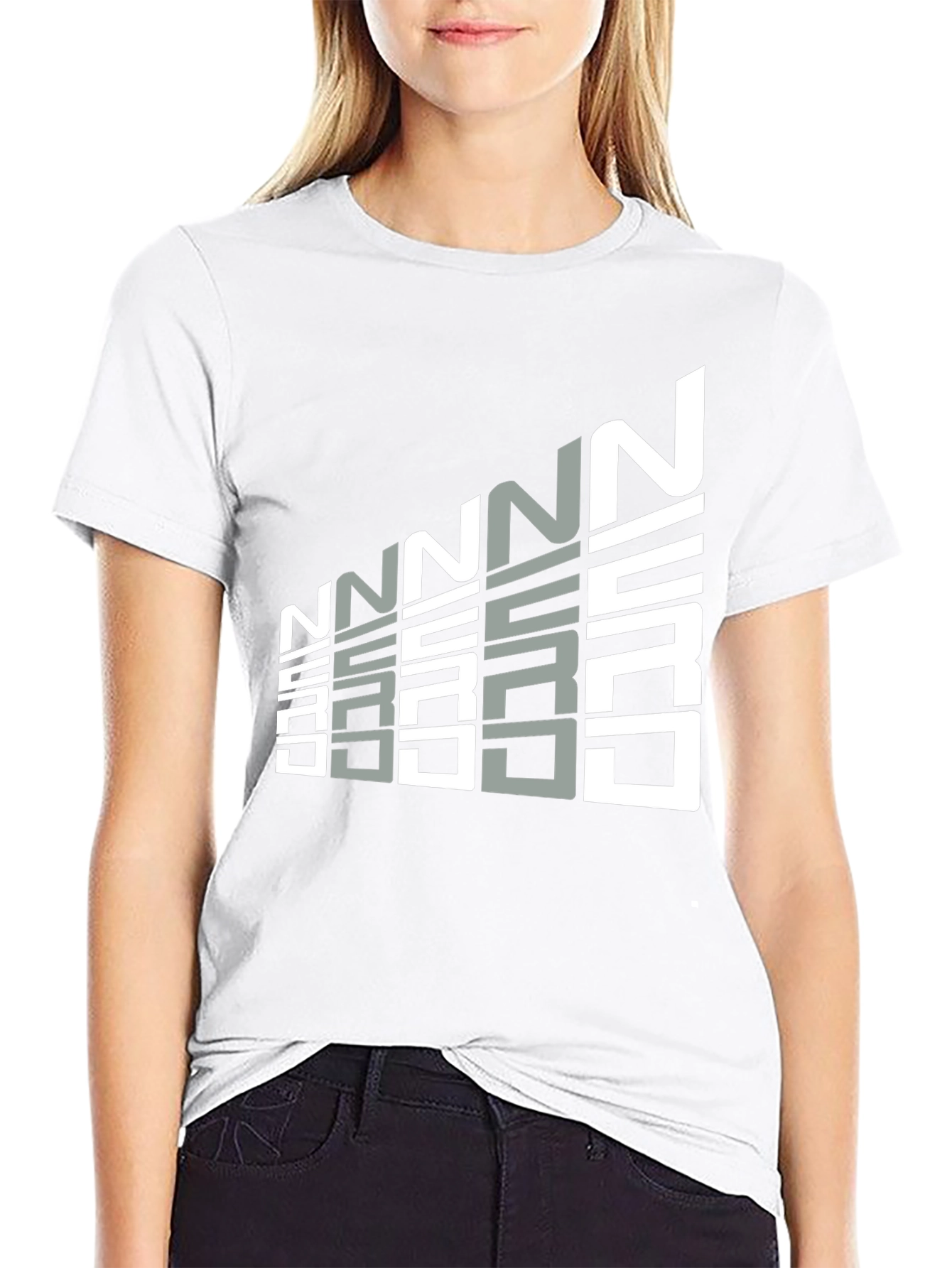 Geometric Graphic Tee - Modern Minimalist Design