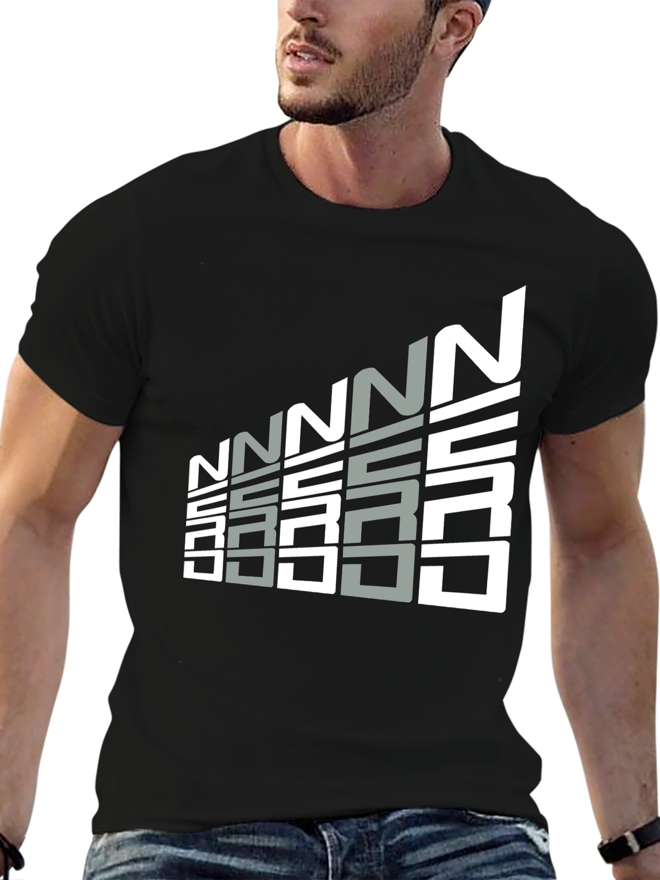 Geometric Graphic Tee - Modern Minimalist Design