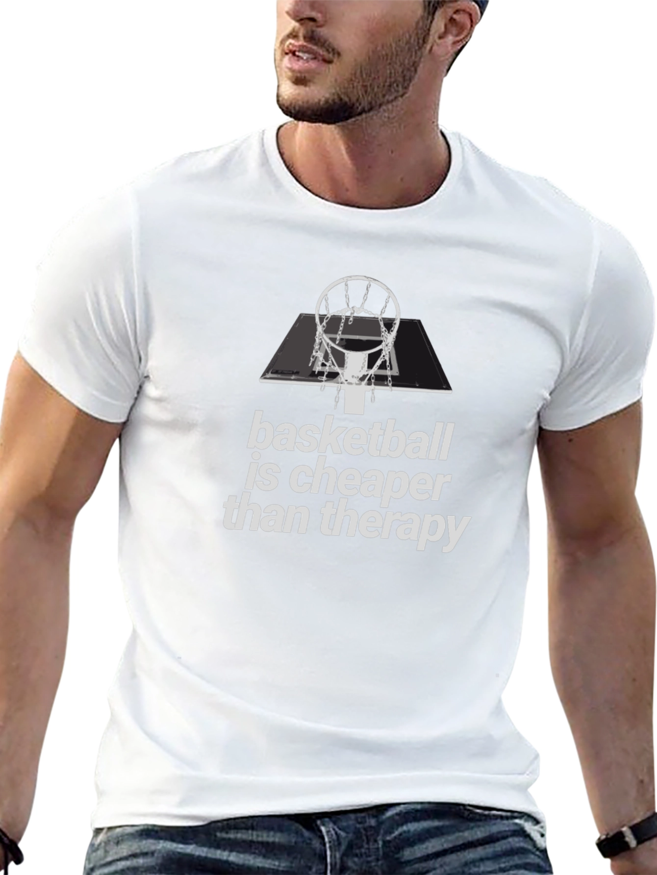 Basketball is Cheaper Than Therapy Graphic Tee
