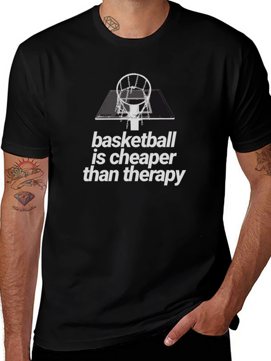 Basketball is Cheaper Than Therapy Graphic Tee