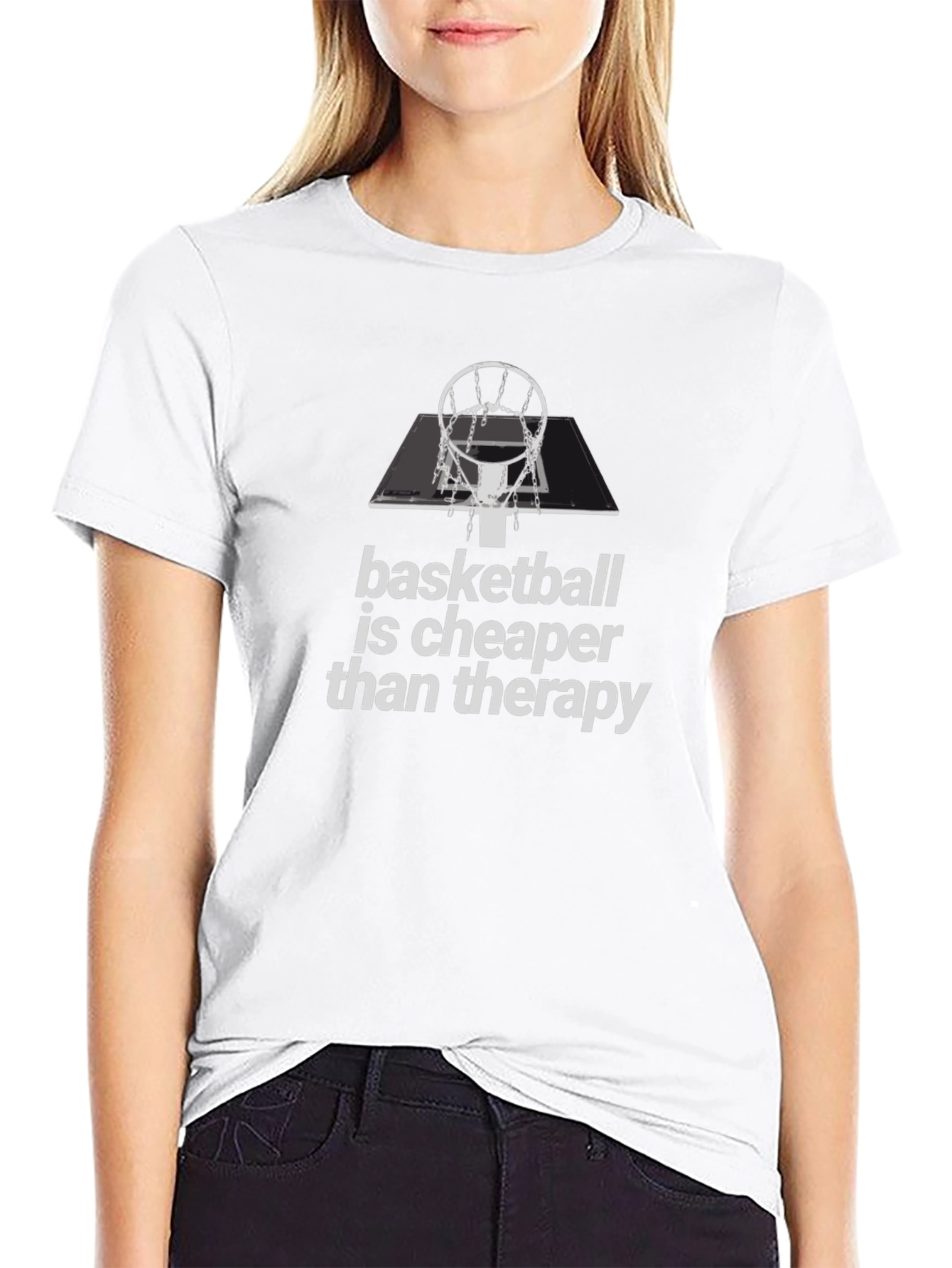 Basketball is Cheaper Than Therapy Graphic Tee