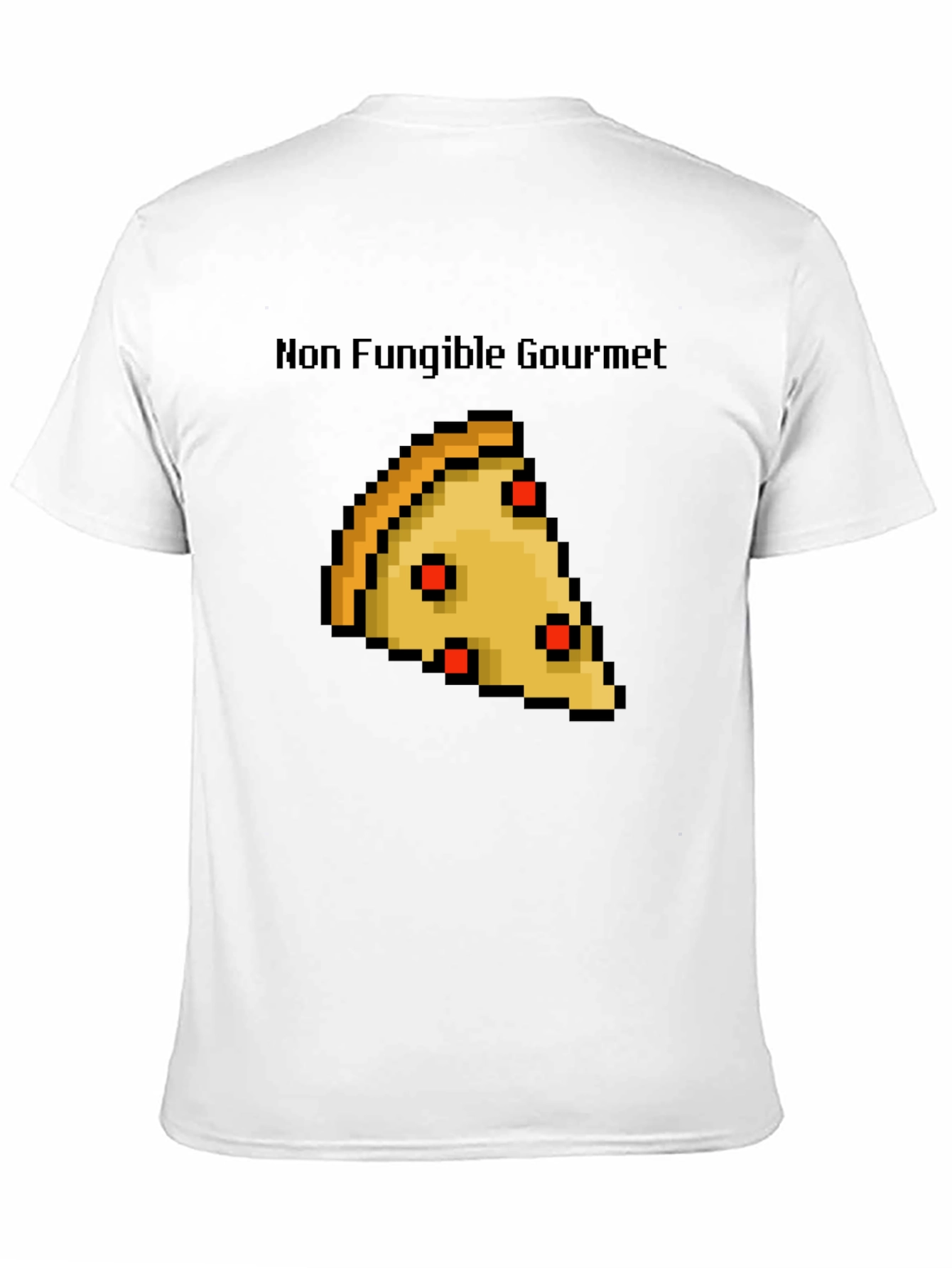 Non Fungible Gourmet Pixel Pizza Slice Graphic T-Shirt
