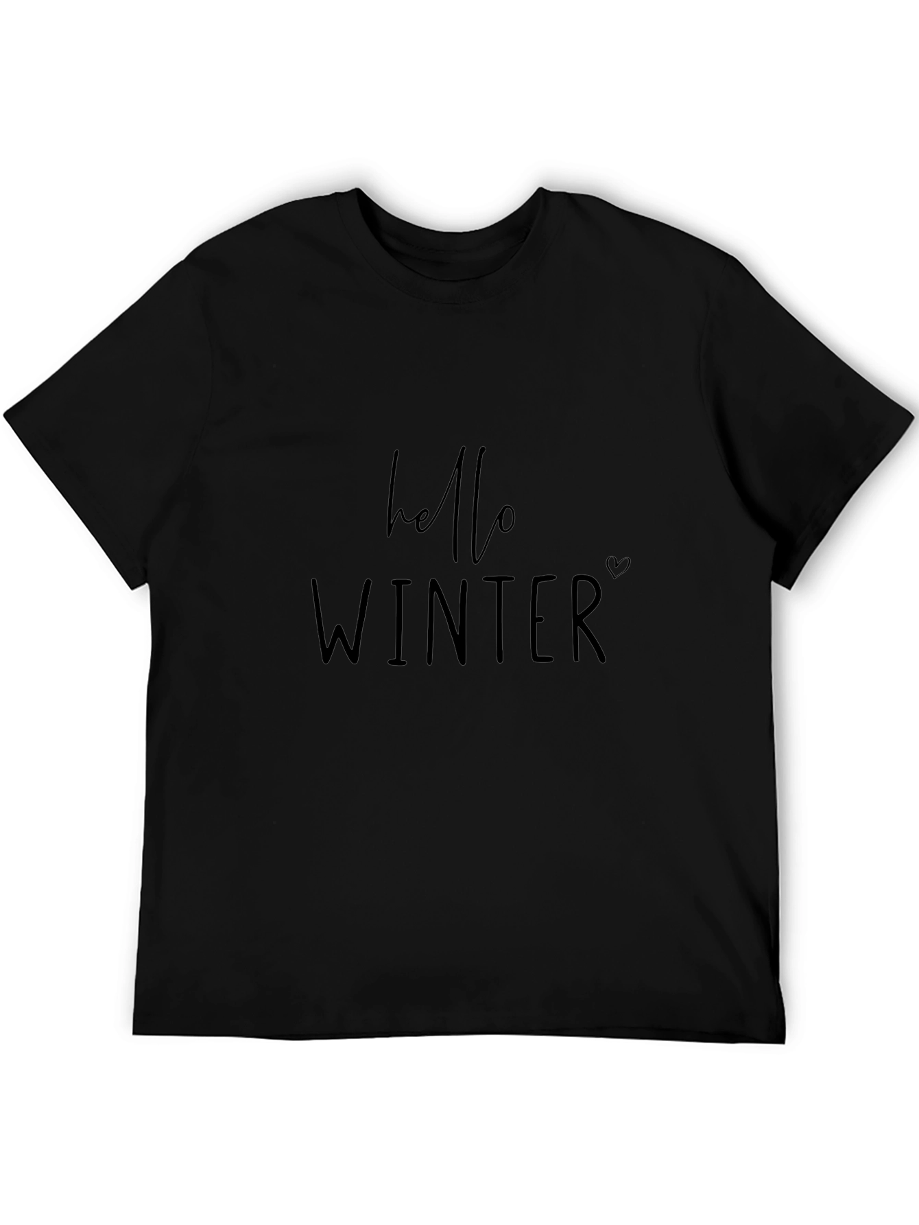 Hello Winter Graphic Tee - Mens Black T-Shirt
