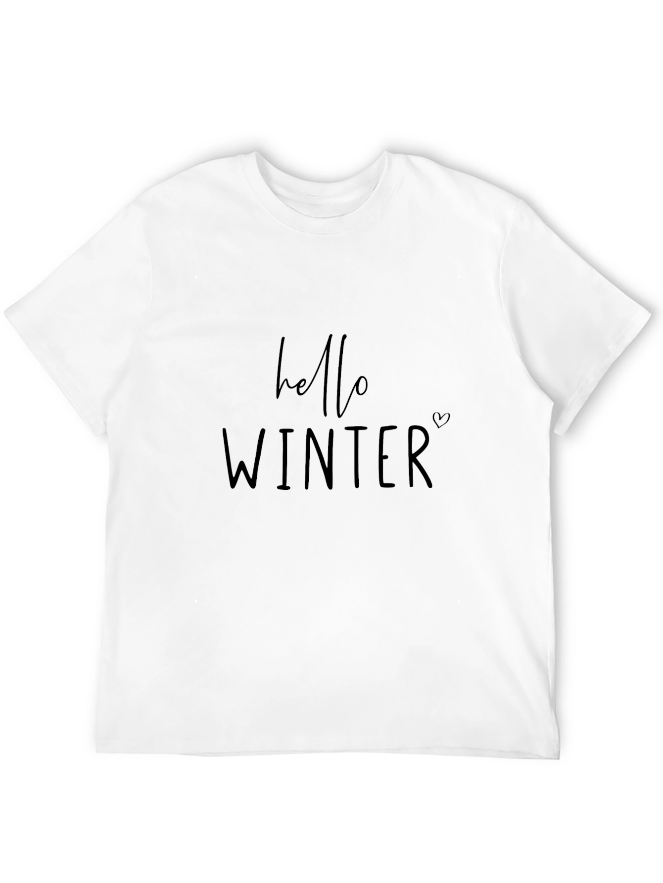 Hello Winter Graphic Tee - Mens Black T-Shirt