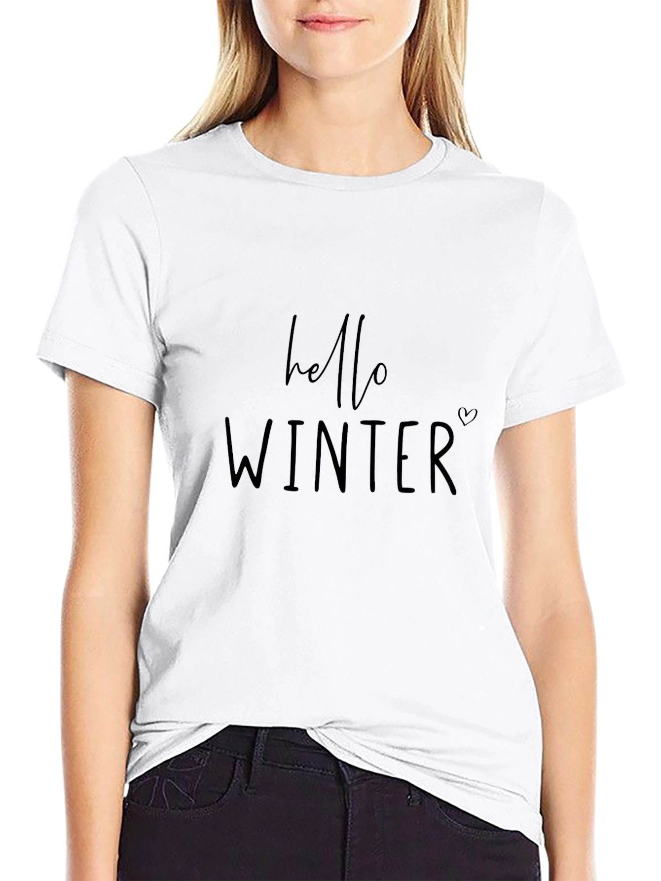 Hello Winter Graphic Tee - Mens Black T-Shirt