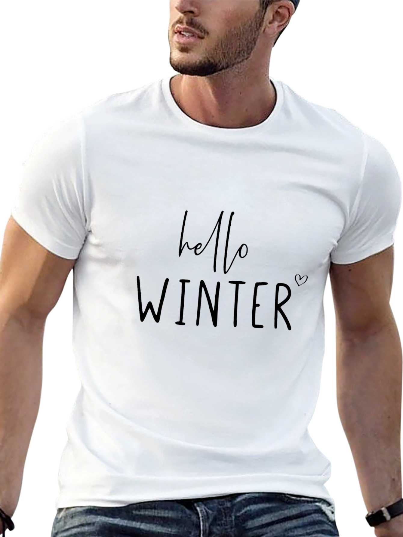 Hello Winter Graphic Tee - Mens Black T-Shirt