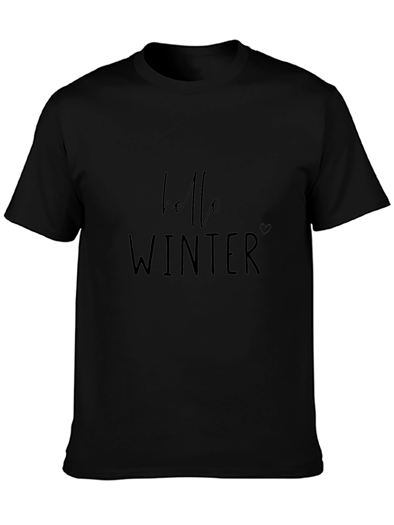 Hello Winter Graphic Tee - Mens Black T-Shirt