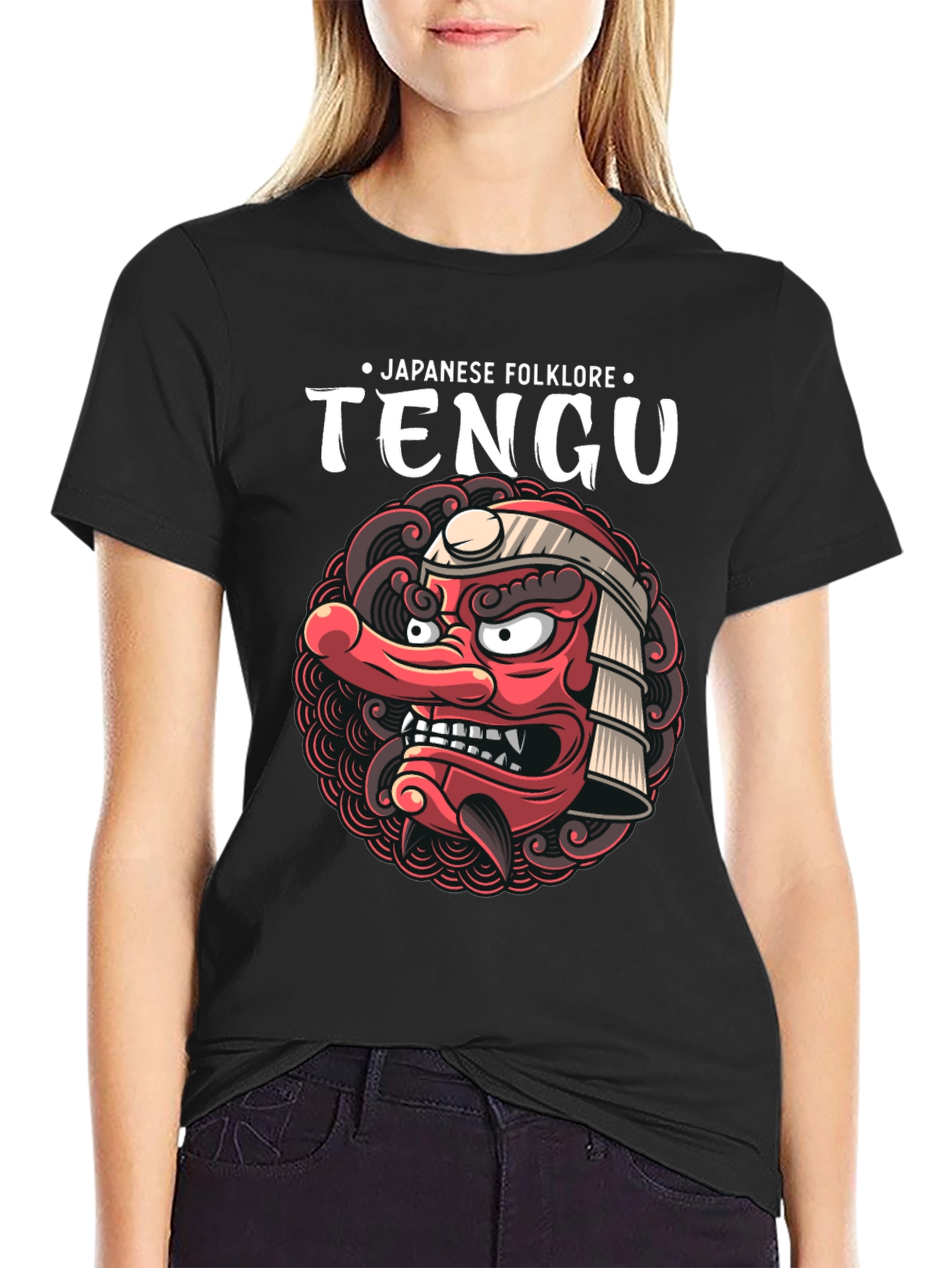 Japanese Folklore Tengu Graphic T-Shirt