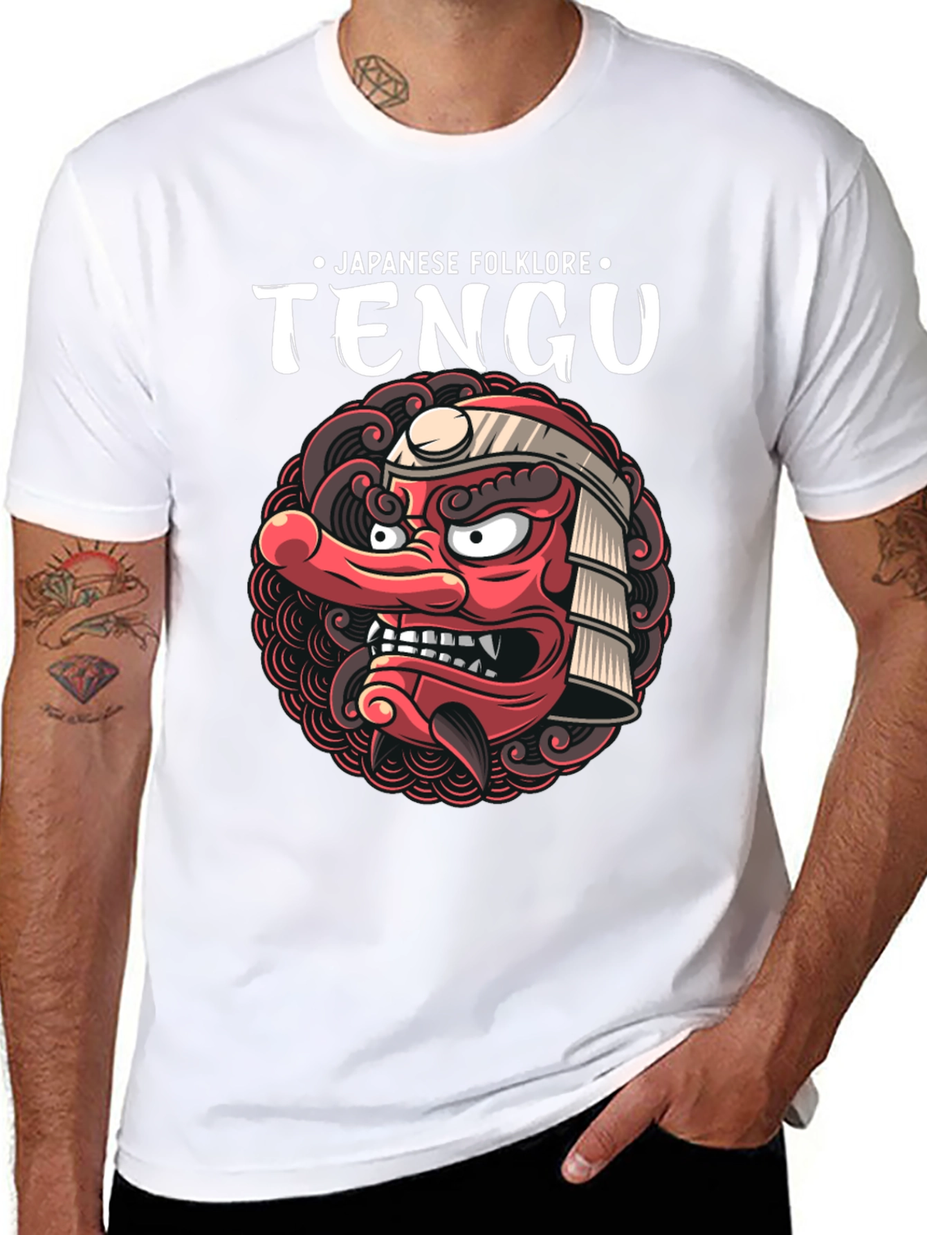 Japanese Folklore Tengu Graphic T-Shirt