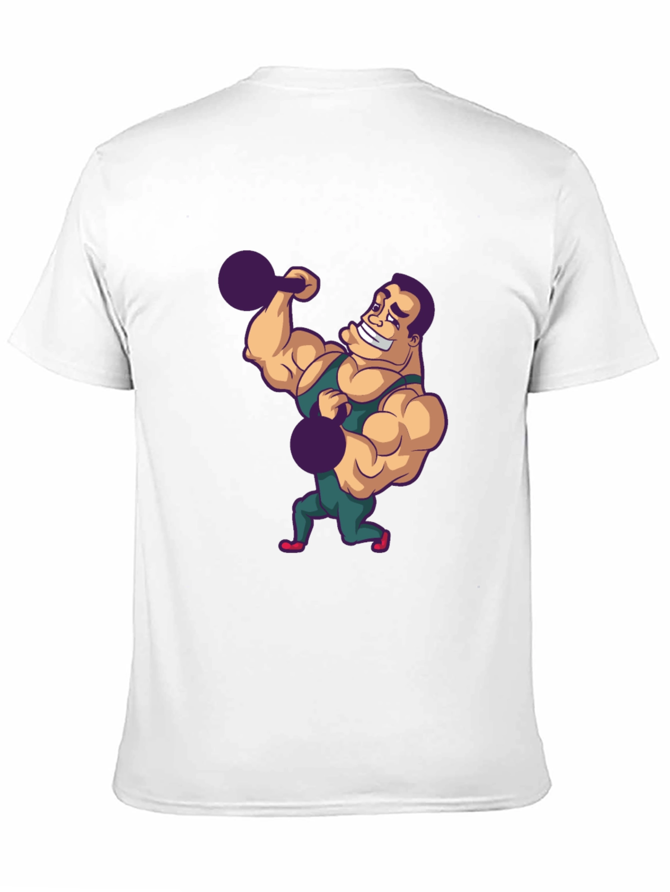 Funny Bodybuilder Graphic Tee - Black Cotton T-Shirt