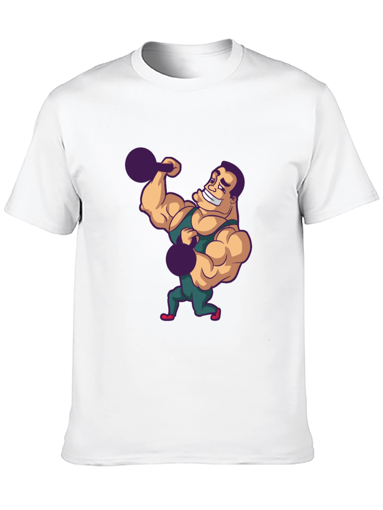 Funny Bodybuilder Graphic Tee - Black Cotton T-Shirt