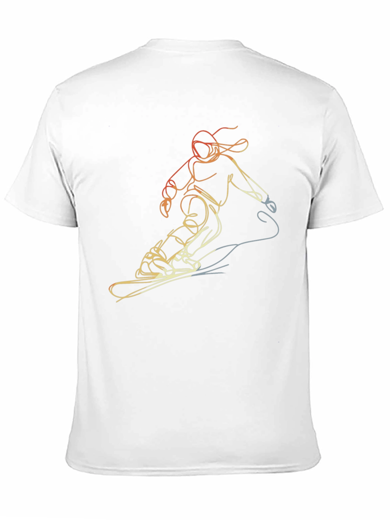 Snowboarding Line Art Tee - Cool Graphic T-Shirt