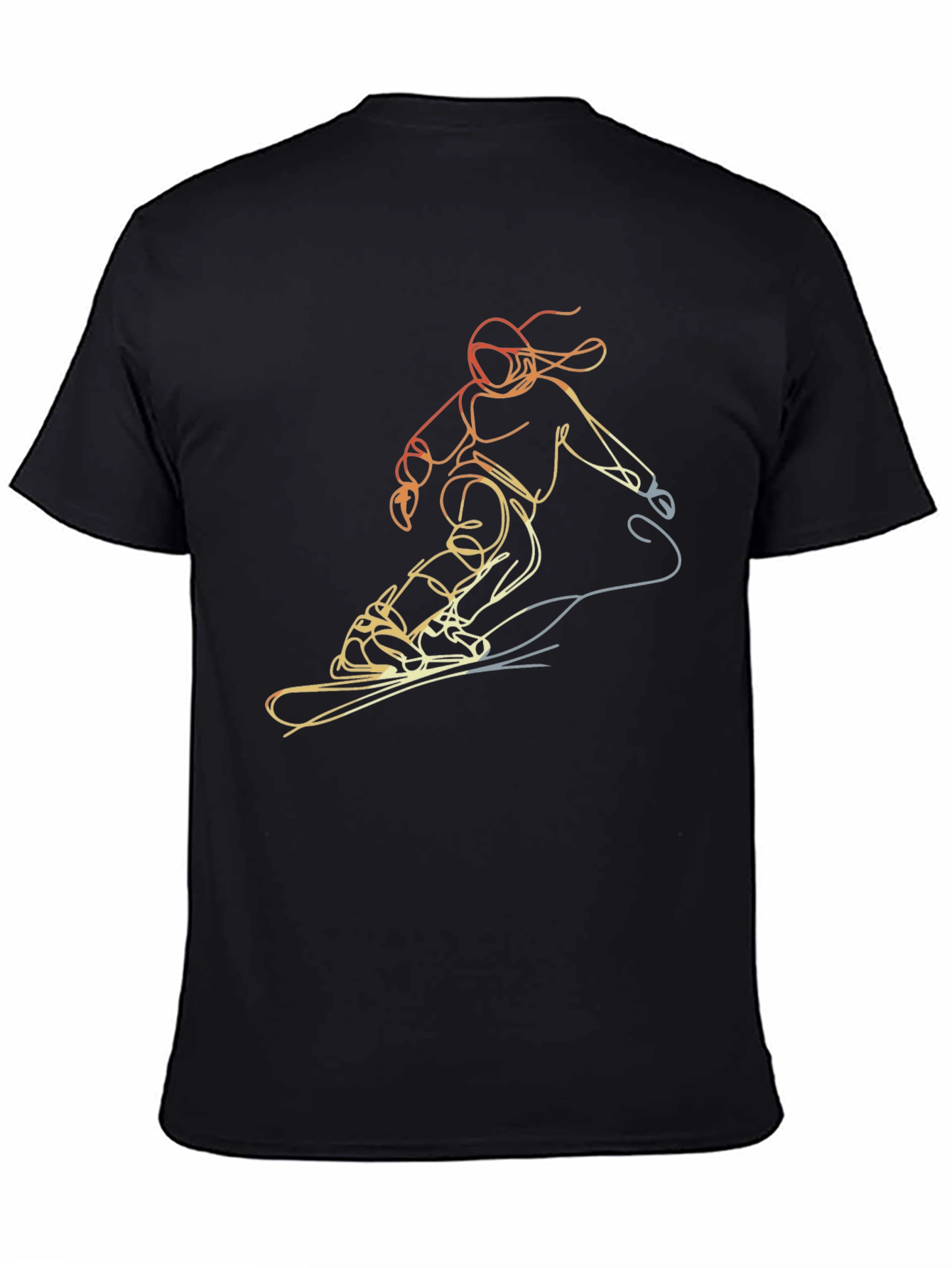 Snowboarding Line Art Tee - Cool Graphic T-Shirt