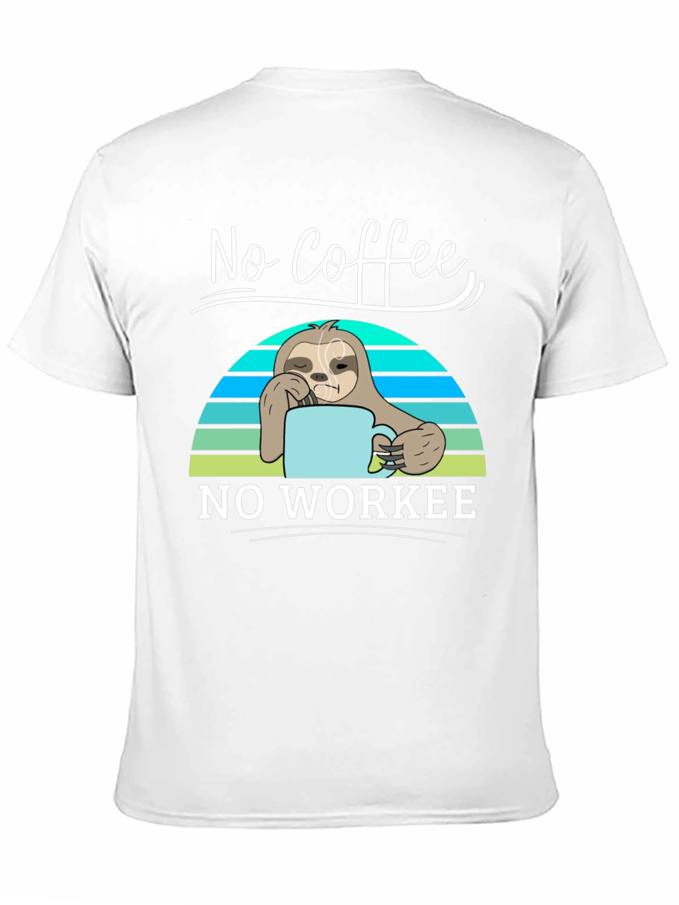 No Coffee No Workee Sloth Graphic Tee