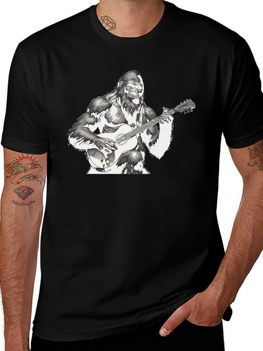 Gorilla Guitarist T-Shirt - Cool Graphic Tee